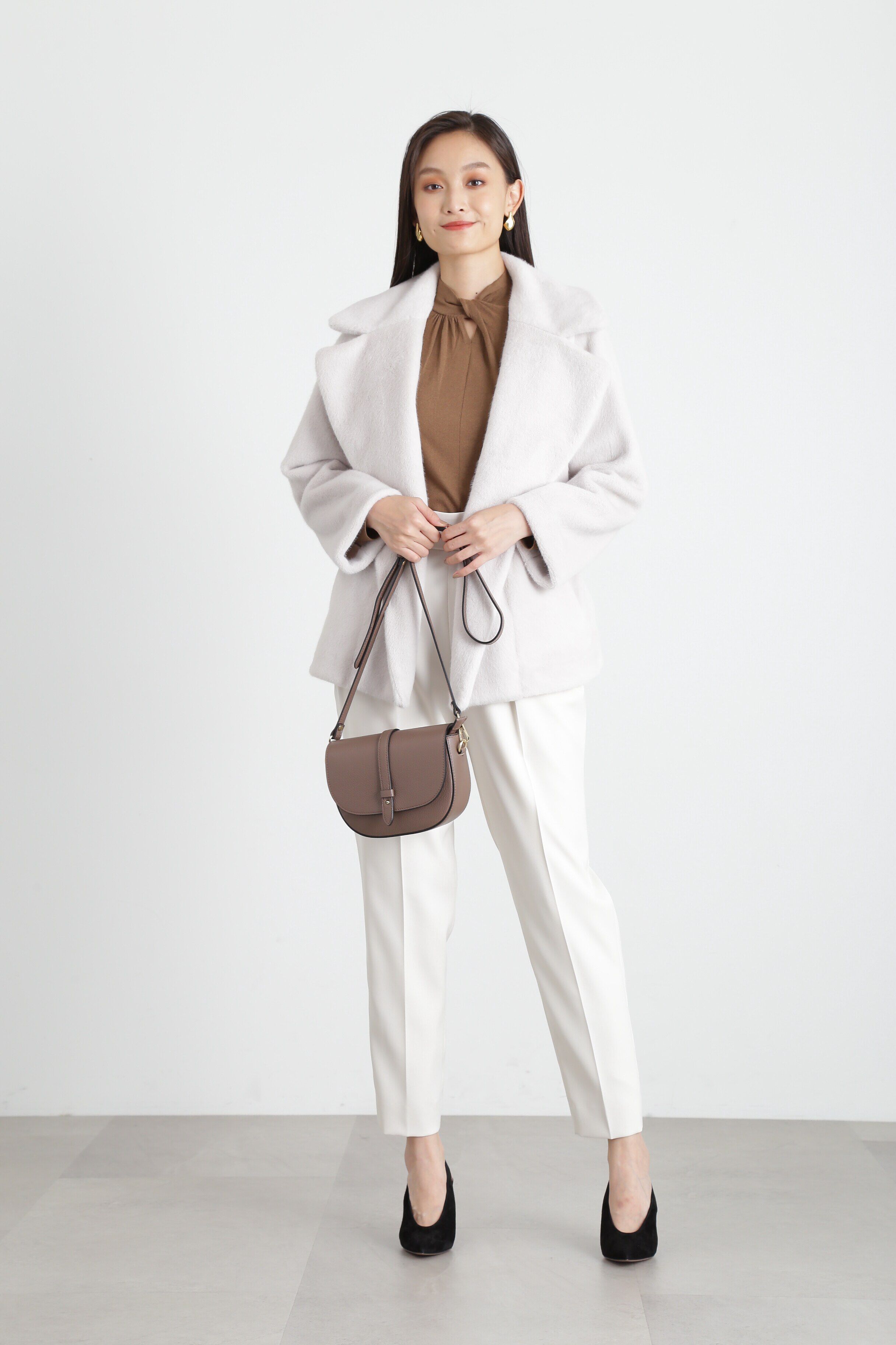  「◆タックネックニットプルオーバー」|ニット・セーター|