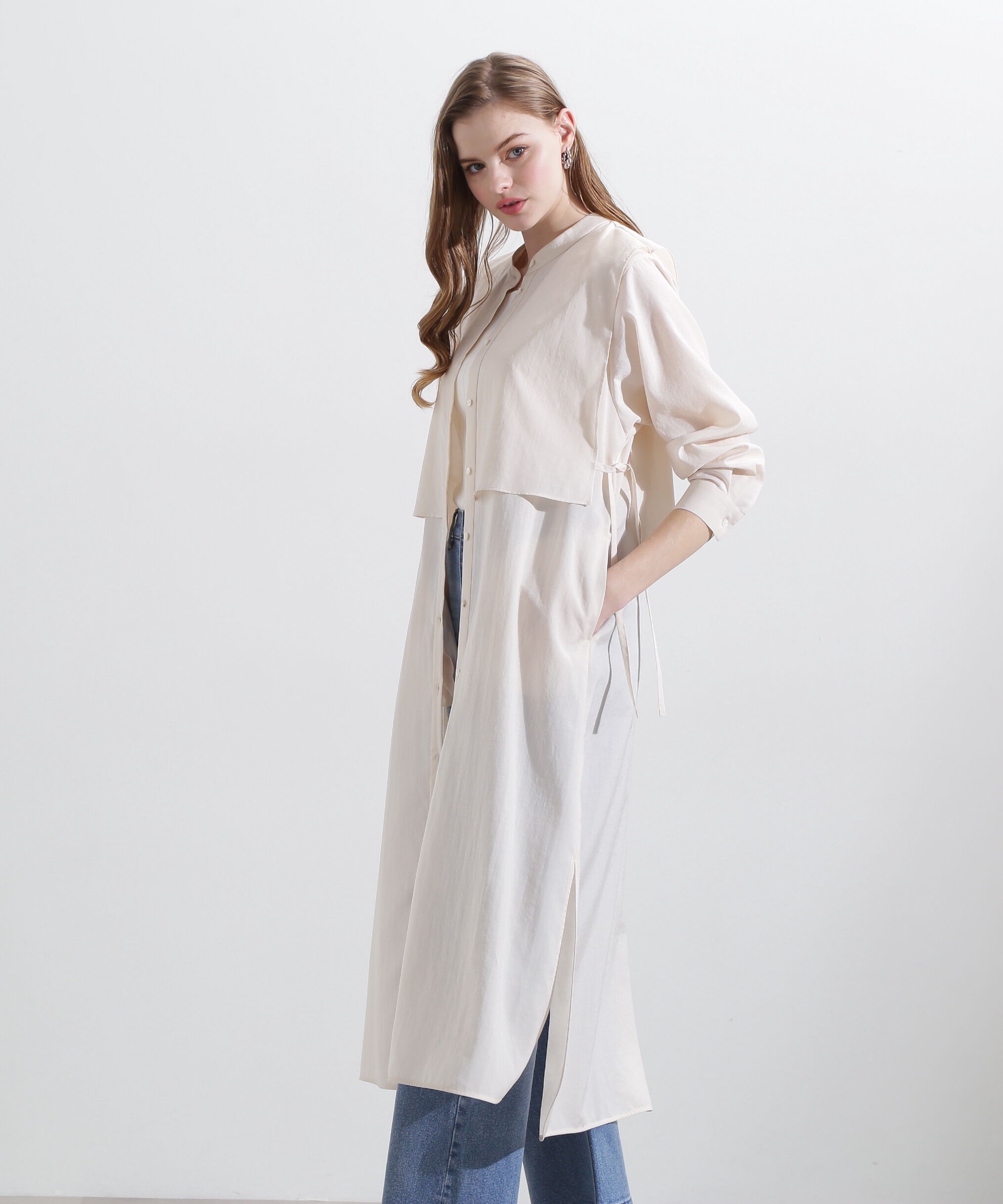  「◆レイヤードシャツワンピース」|ワンピース|