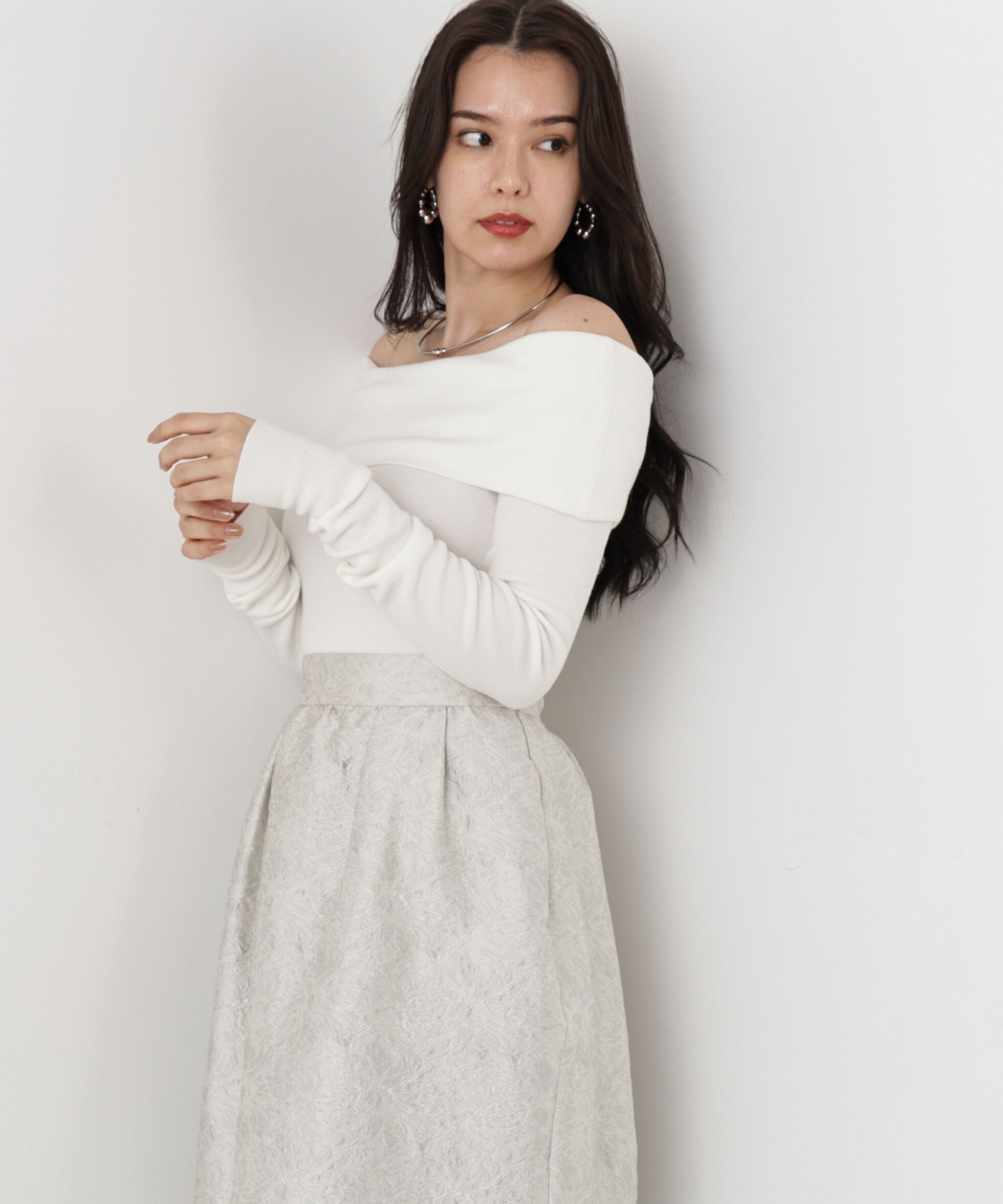  「◆オフショルダー２ＷＡＹニットプルオーバー」|ニット・セーター|