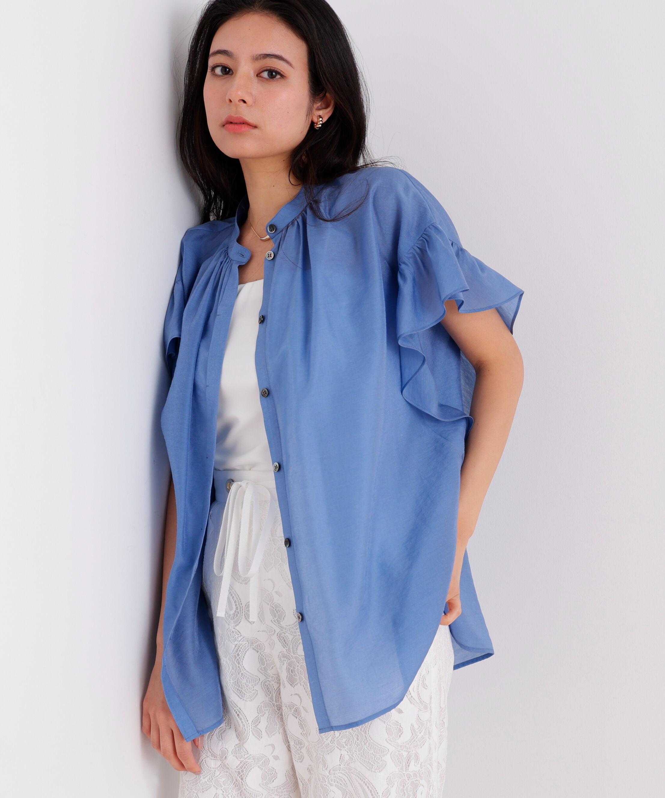  「ラッフルスリーブブラウス」|シャツ・ブラウス|