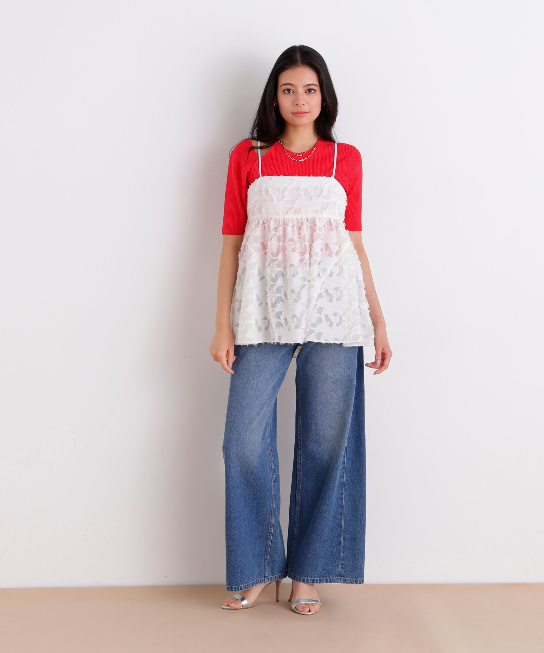  「カットジャカードチュニックブラウス」|シャツ・ブラウス|