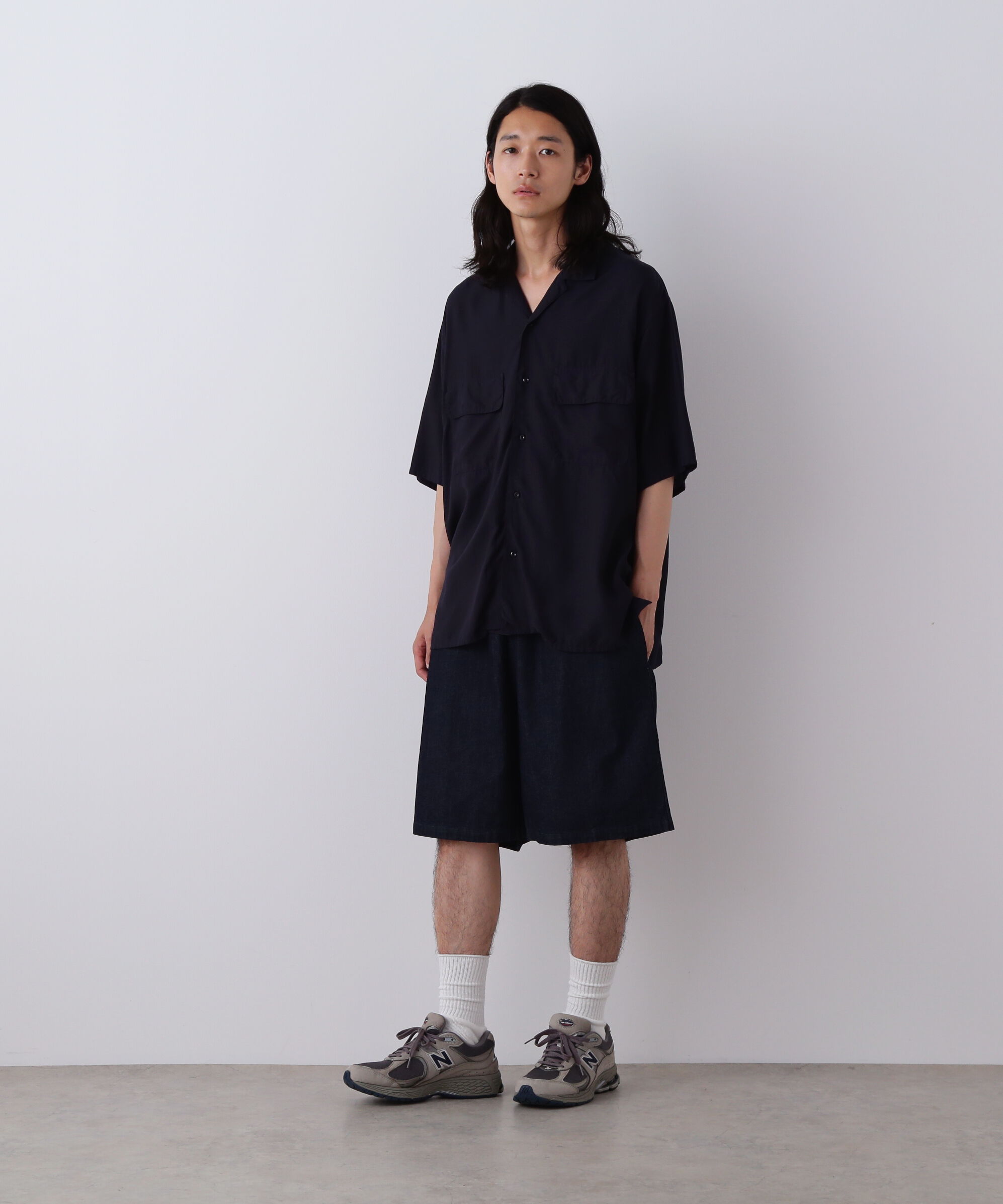 YLEVE 「Ｙ / ORGANIC COTTON LIGHT DENIM SHORTS」|その他|ネイビー