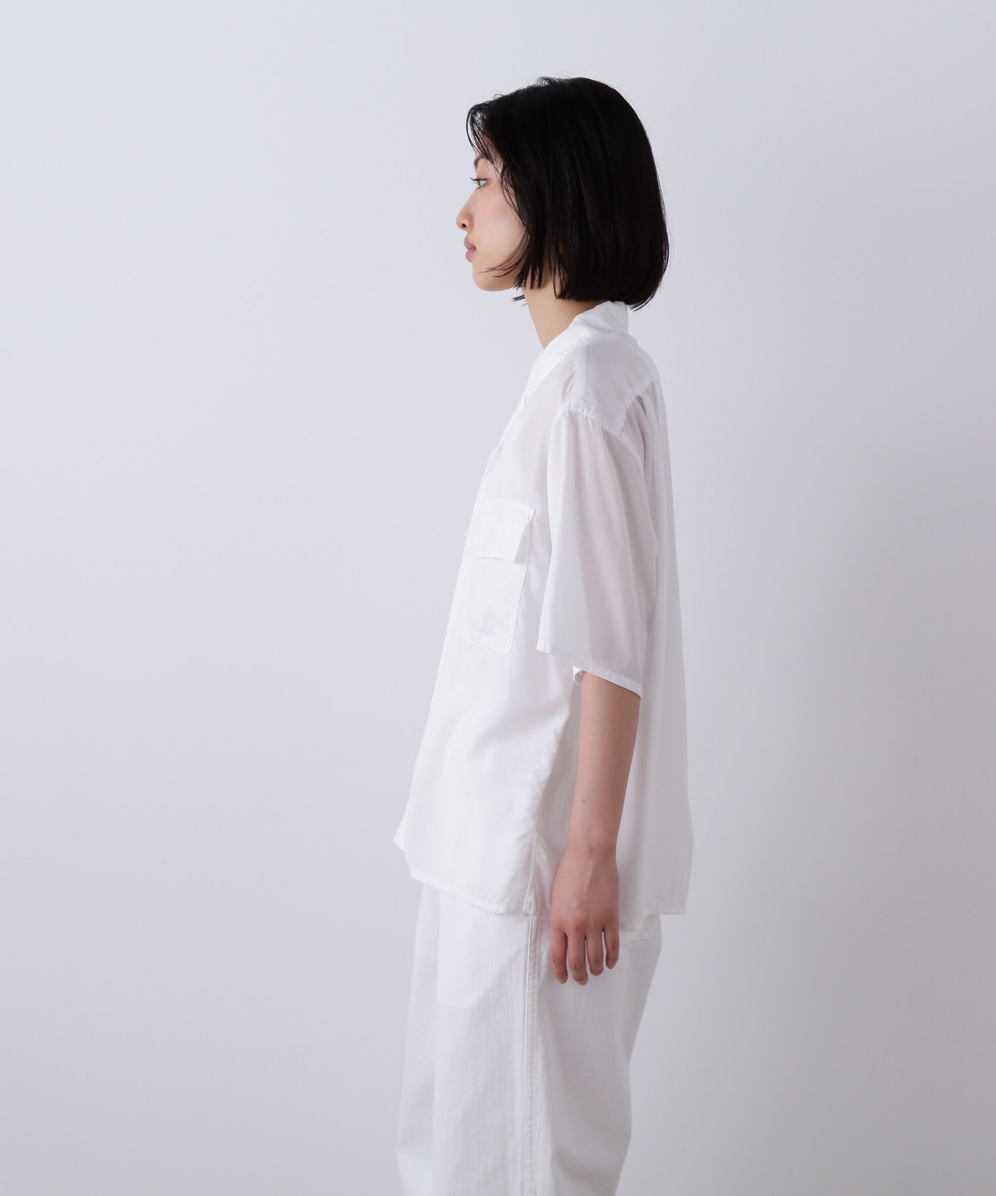 YLEVE 「Ｙ / TENCEL POPLIN OPEN COLLAR SHIRT」|シャツ・ブラウス|