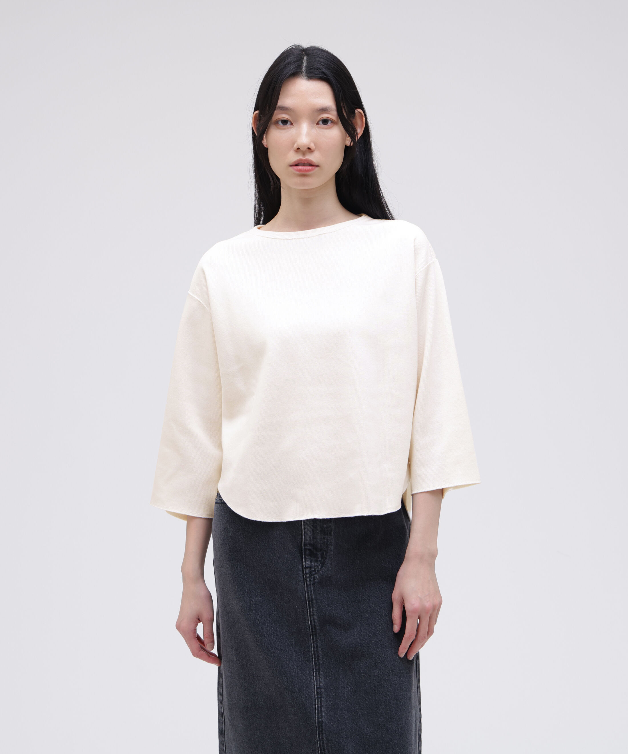 YLEVE 「YLEVE / COTTON RIB PULL OVER」|Tシャツ・カットソー|ホワイト