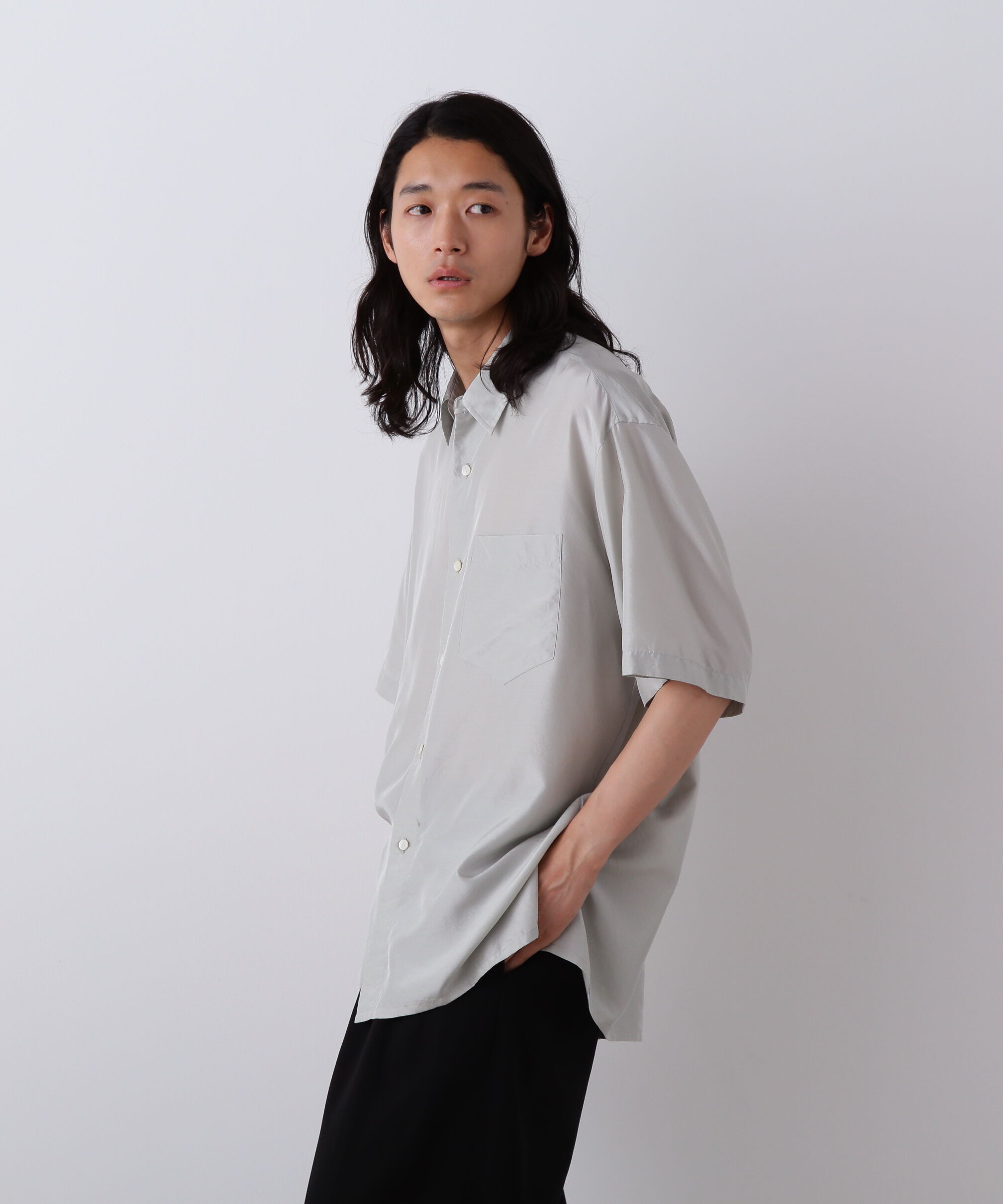 YLEVE 「YLEVE / SILK HABUTAE PAJAMA SHIRT」|シャツ・ブラウス|