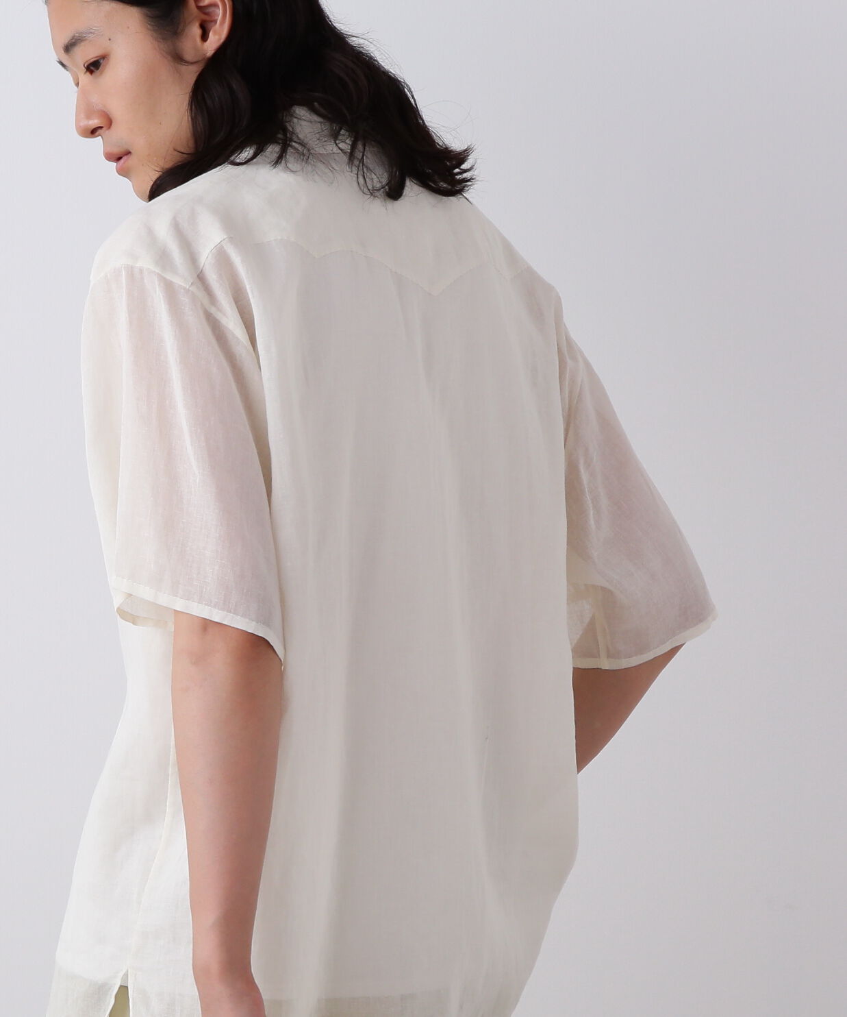 YLEVE 「YLEVE / COTTON RAMIE VOILE HAND STITCH SHIRT」|シャツ・ブラウス|