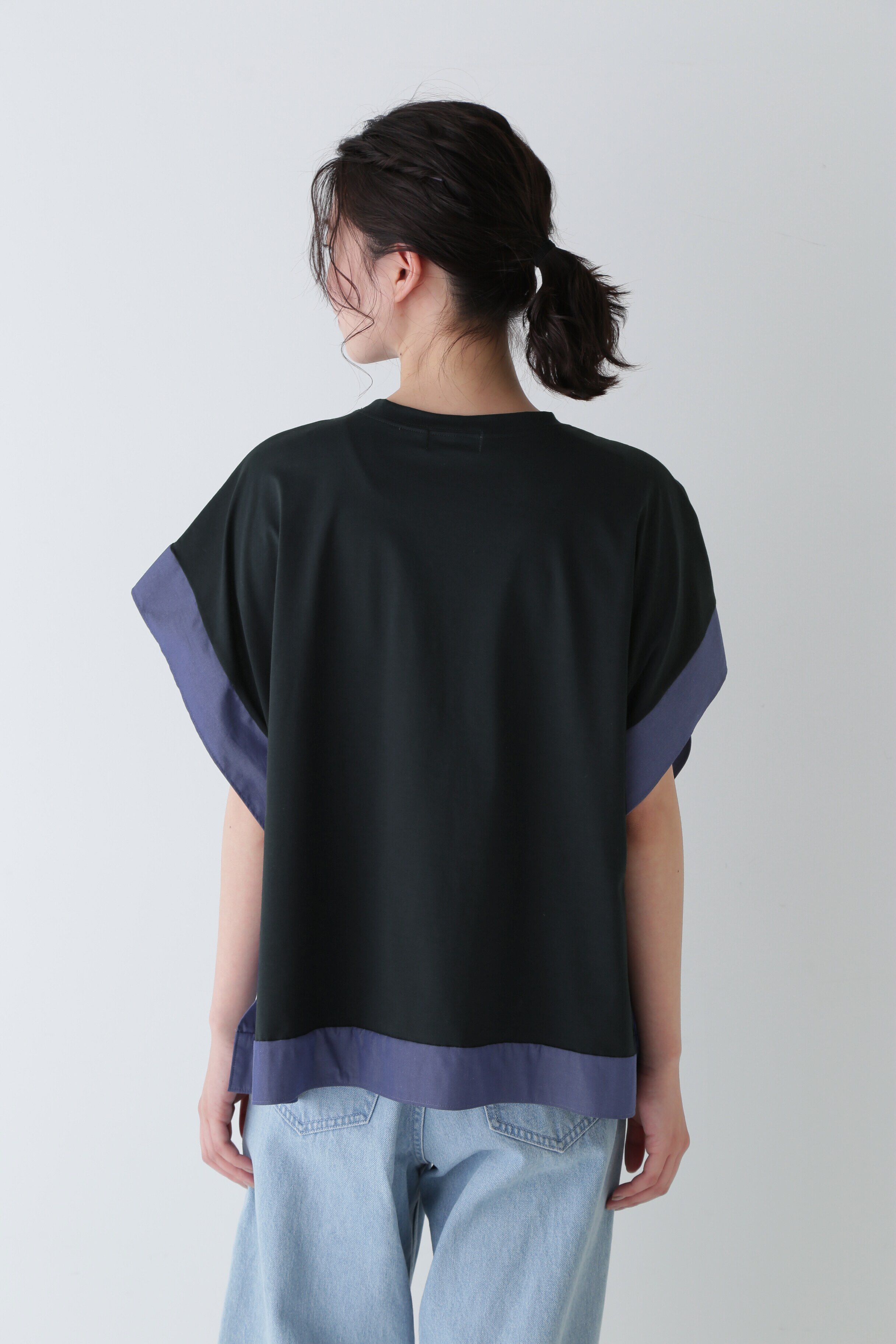  「◆異素材コンビカットソー」|Tシャツ・カットソー|