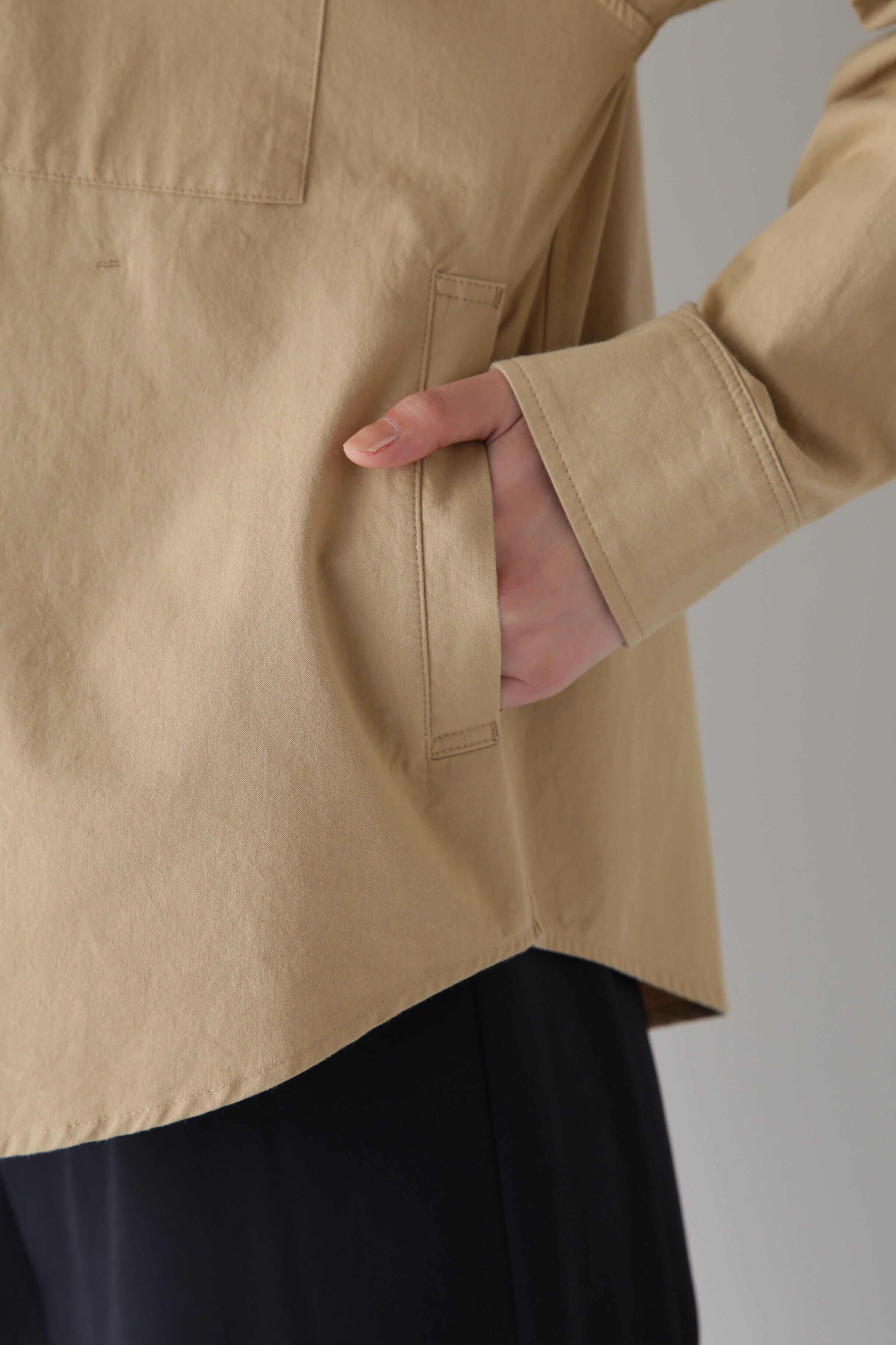  「◆近江晒シャツブルゾン」|シャツ・ブラウス|