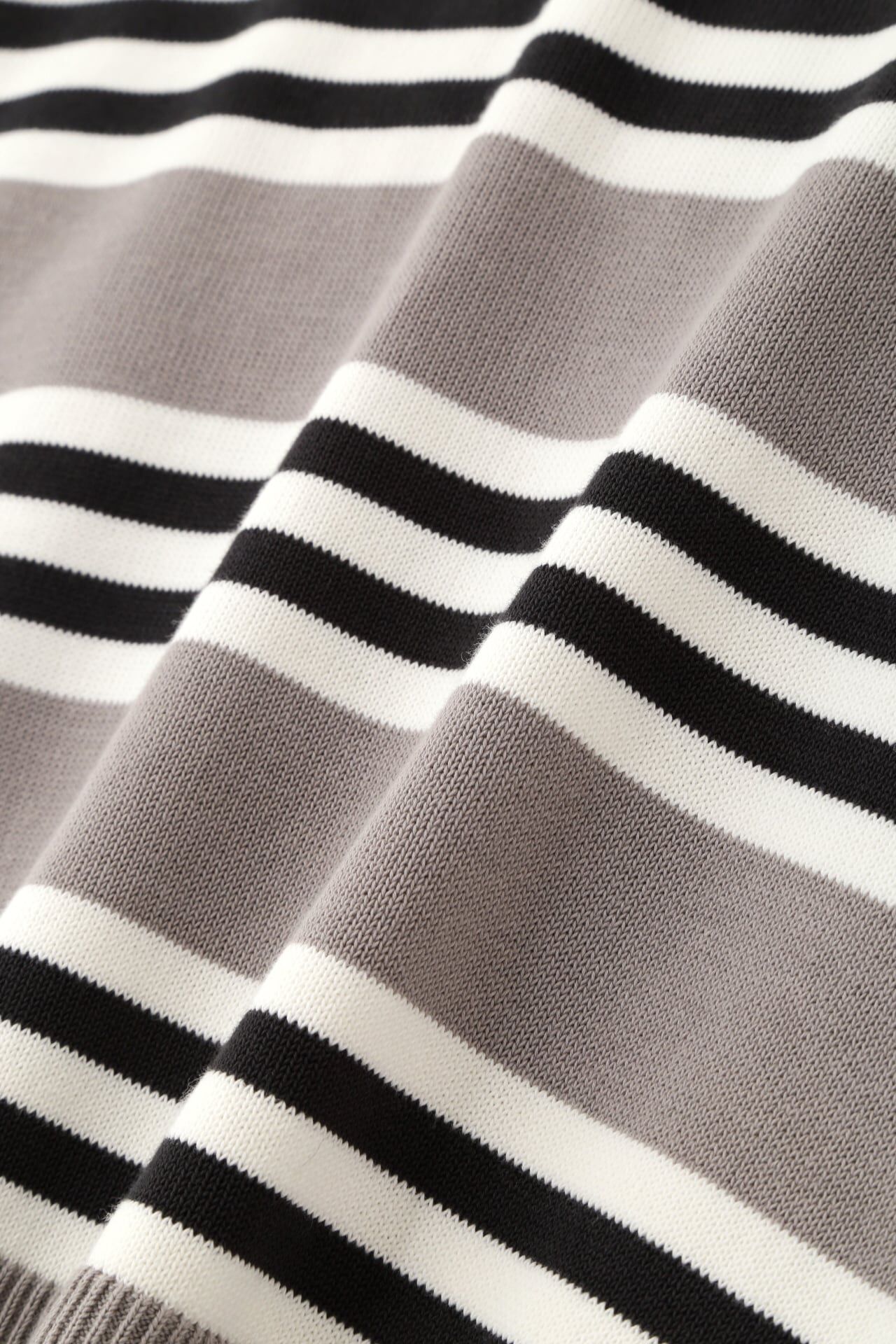  「◆オーガニックコットンランダムボーダープルオーバー」|ニット・セーター|