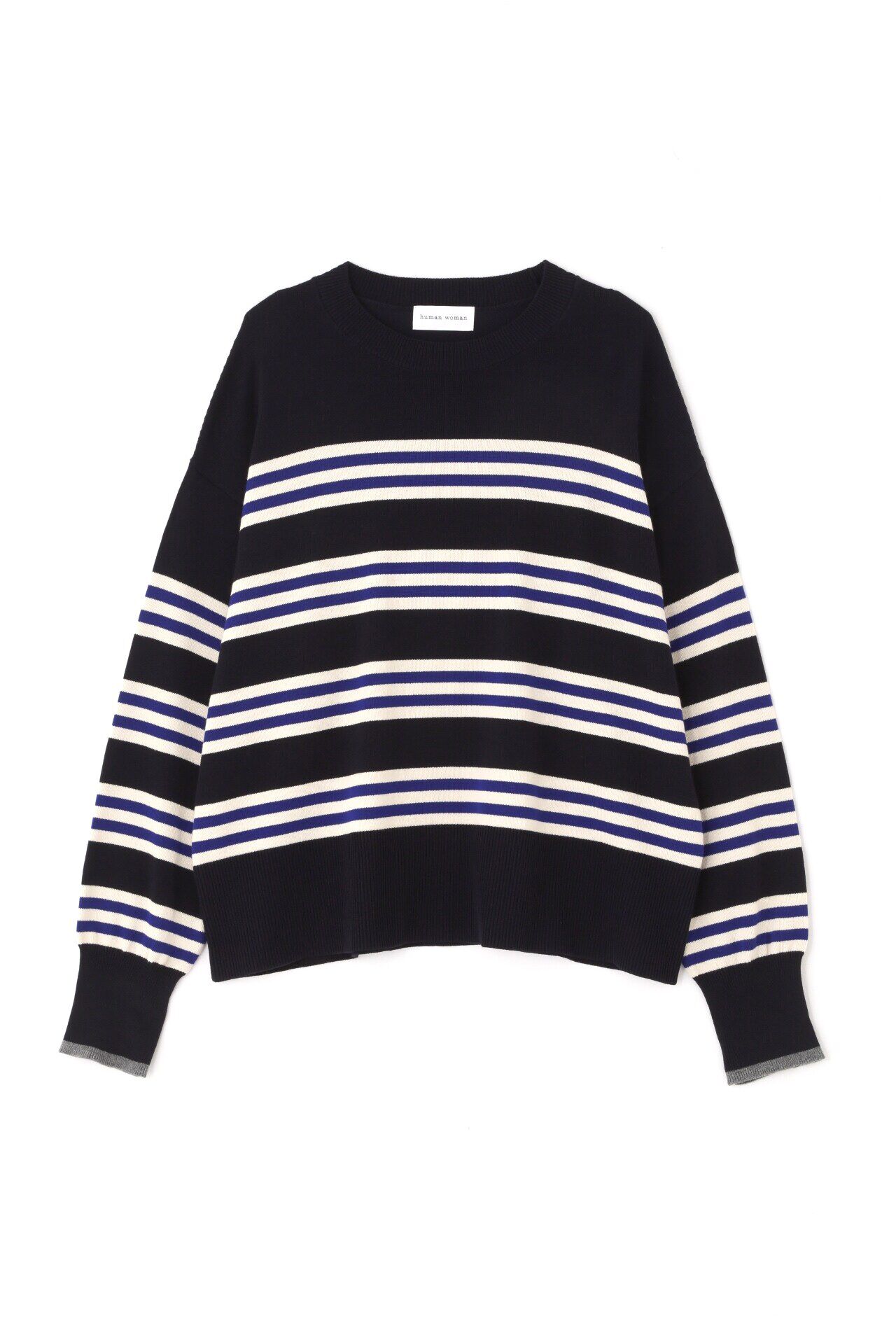  「◆オーガニックコットンランダムボーダープルオーバー」|ニット・セーター|