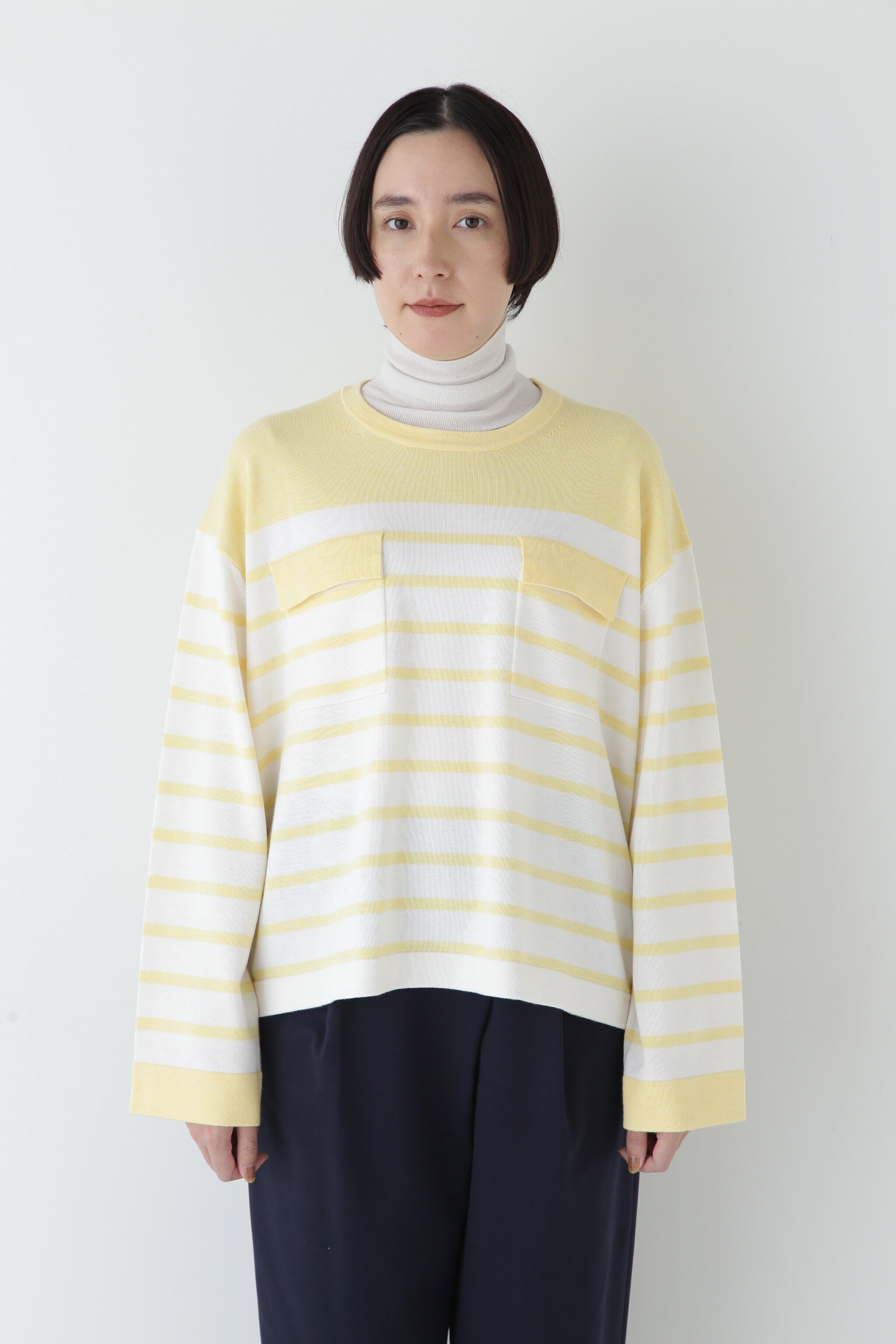  「◆【ウォッシャブル】梳毛ボーダープルオーバー」|ニット・セーター|