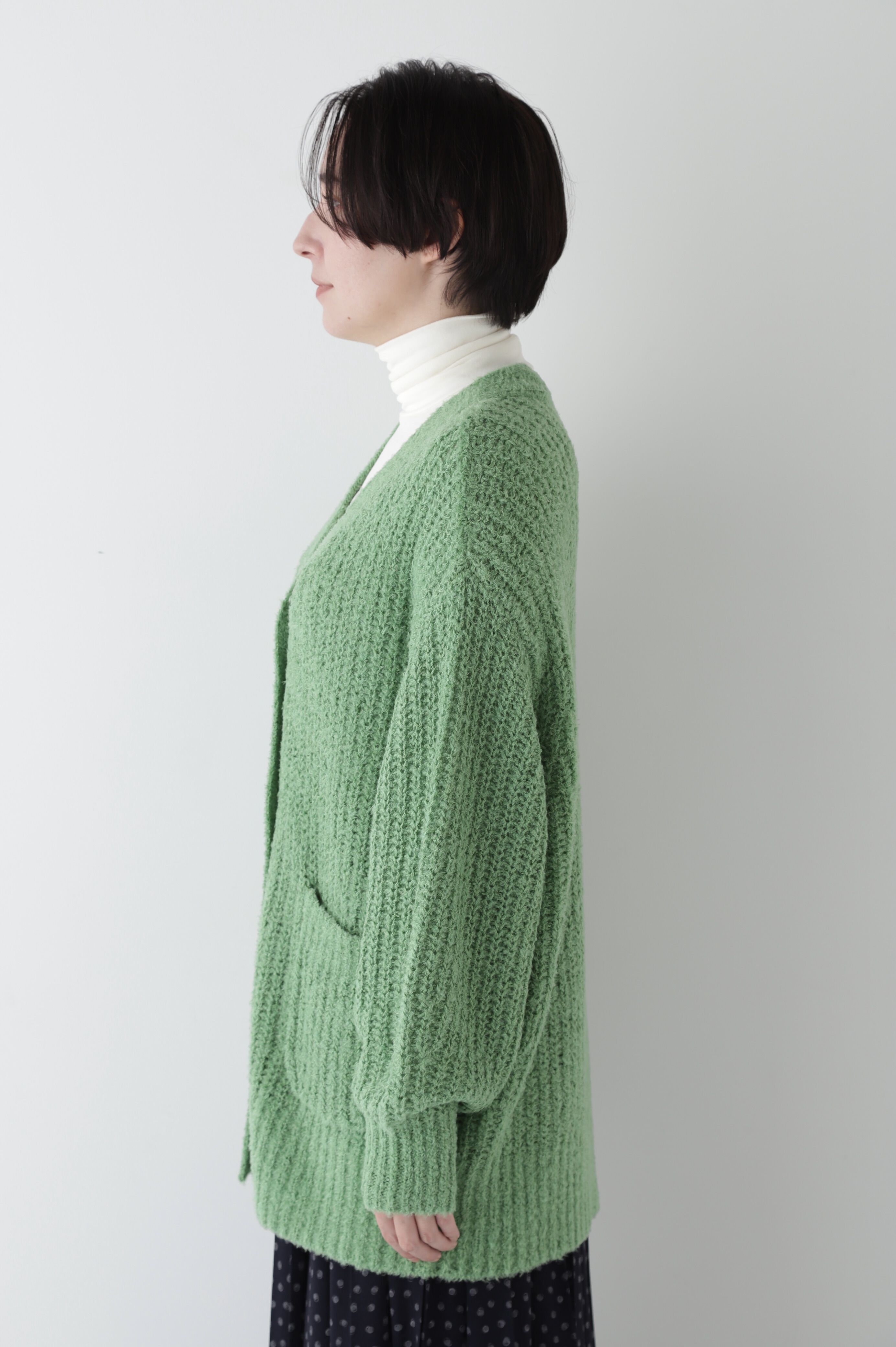  「◆ブークレ片畦2WAYはおり」|ニット・セーター|