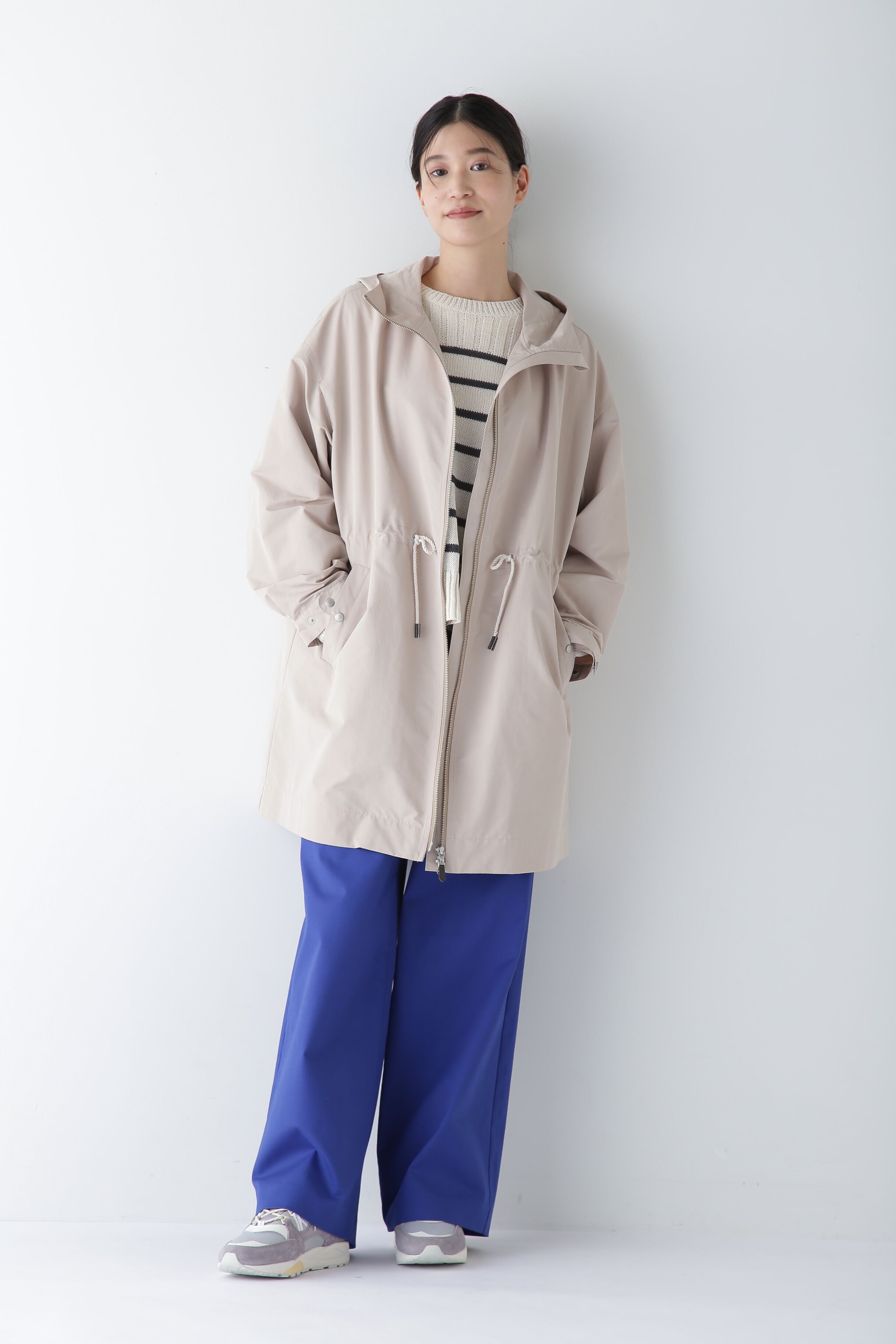  「◆【ウォッシャブル】ギマコットン編地コンビプルオーバー」|ニット・セーター|