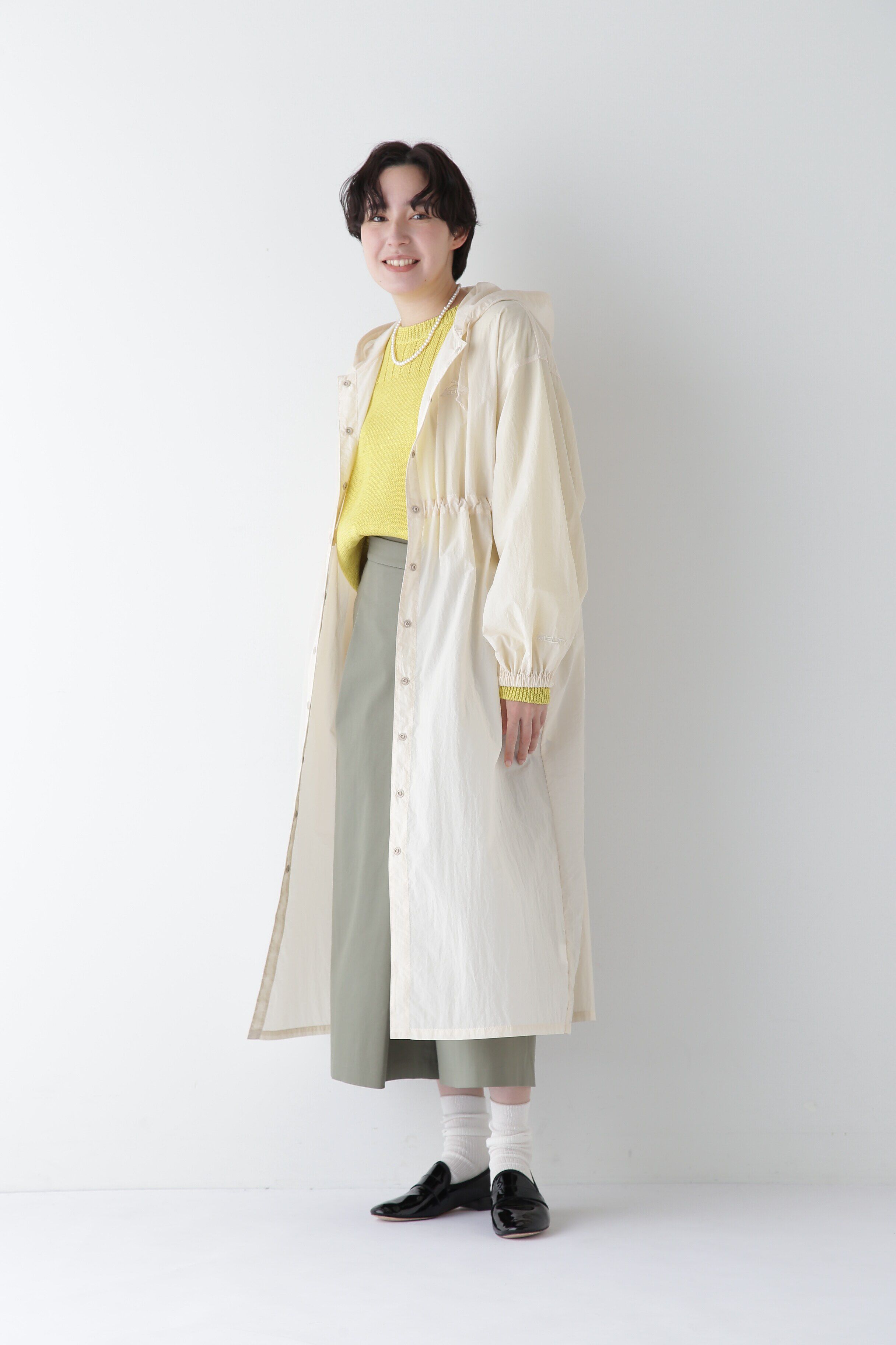  「◆【ウォッシャブル】ギマコットン編地コンビプルオーバー」|ニット・セーター|