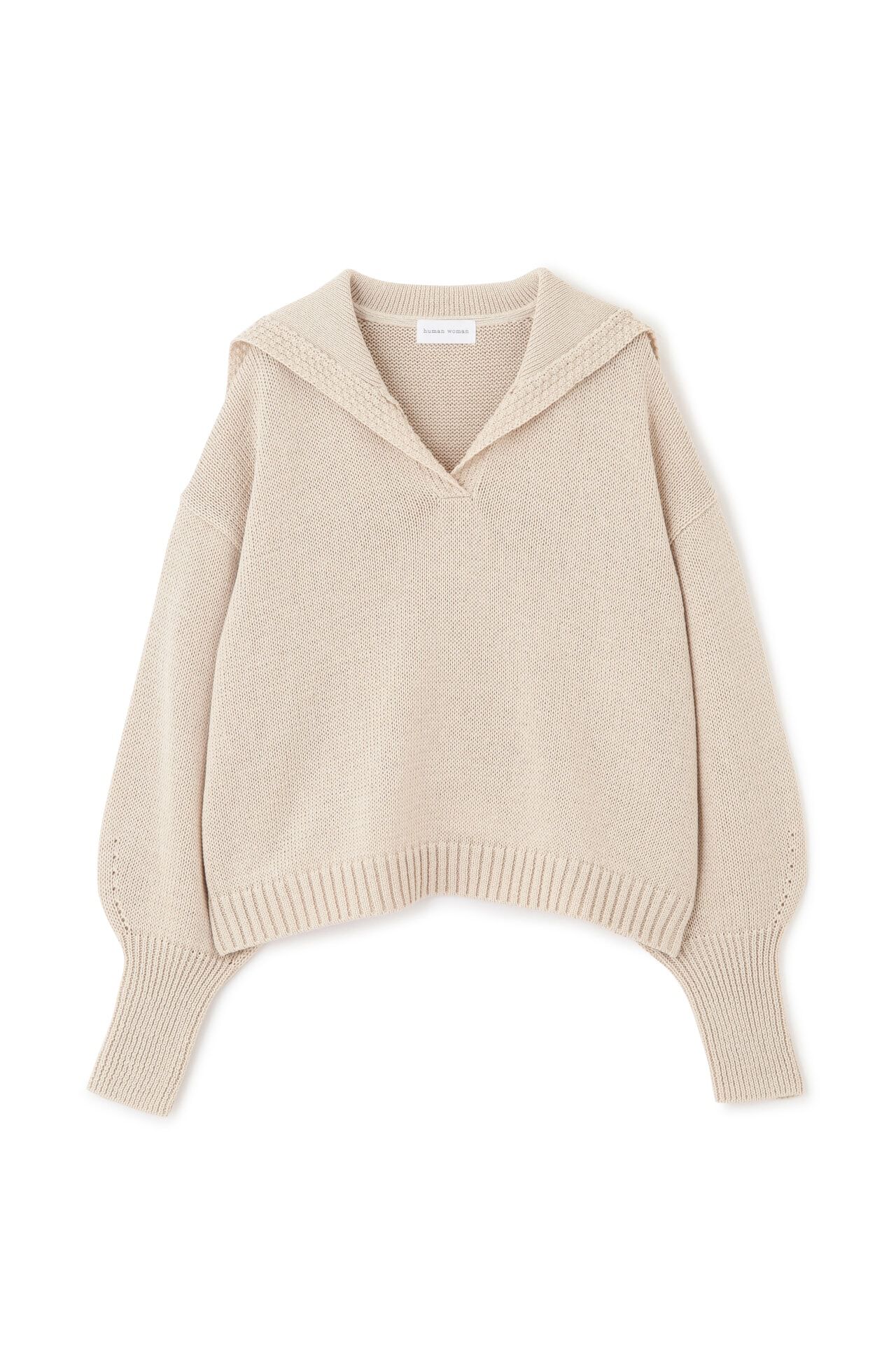  「◆【ウォッシャブル】ギマコットンセーラーカラープルオーバー」|ニット・セーター|