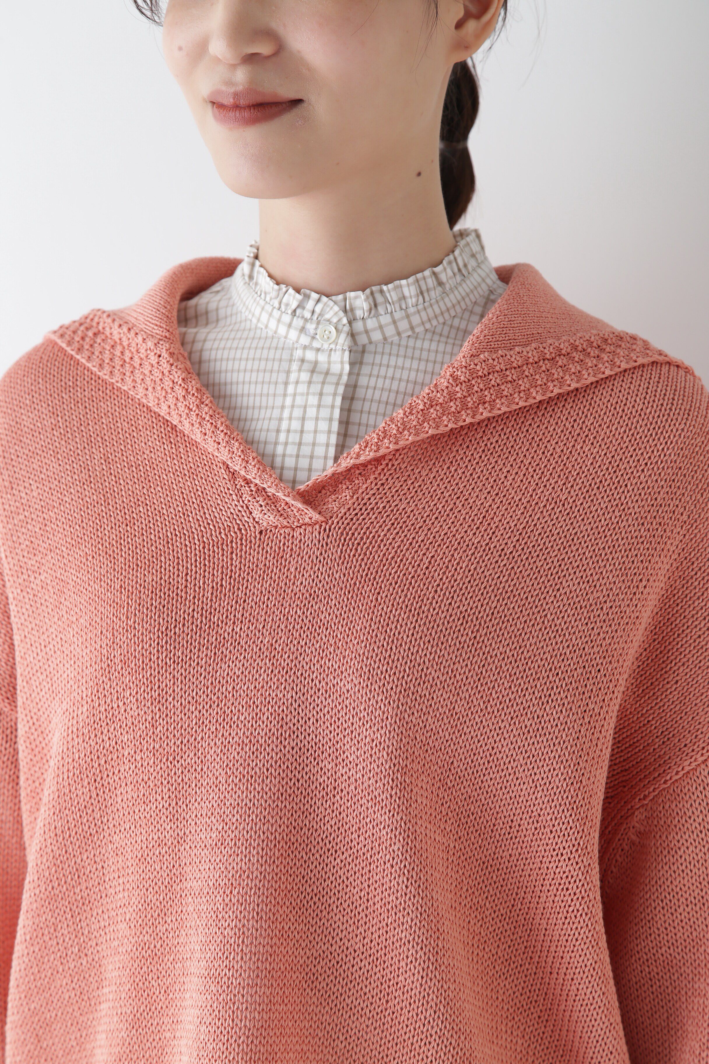  「◆【ウォッシャブル】ギマコットンセーラーカラープルオーバー」|ニット・セーター|