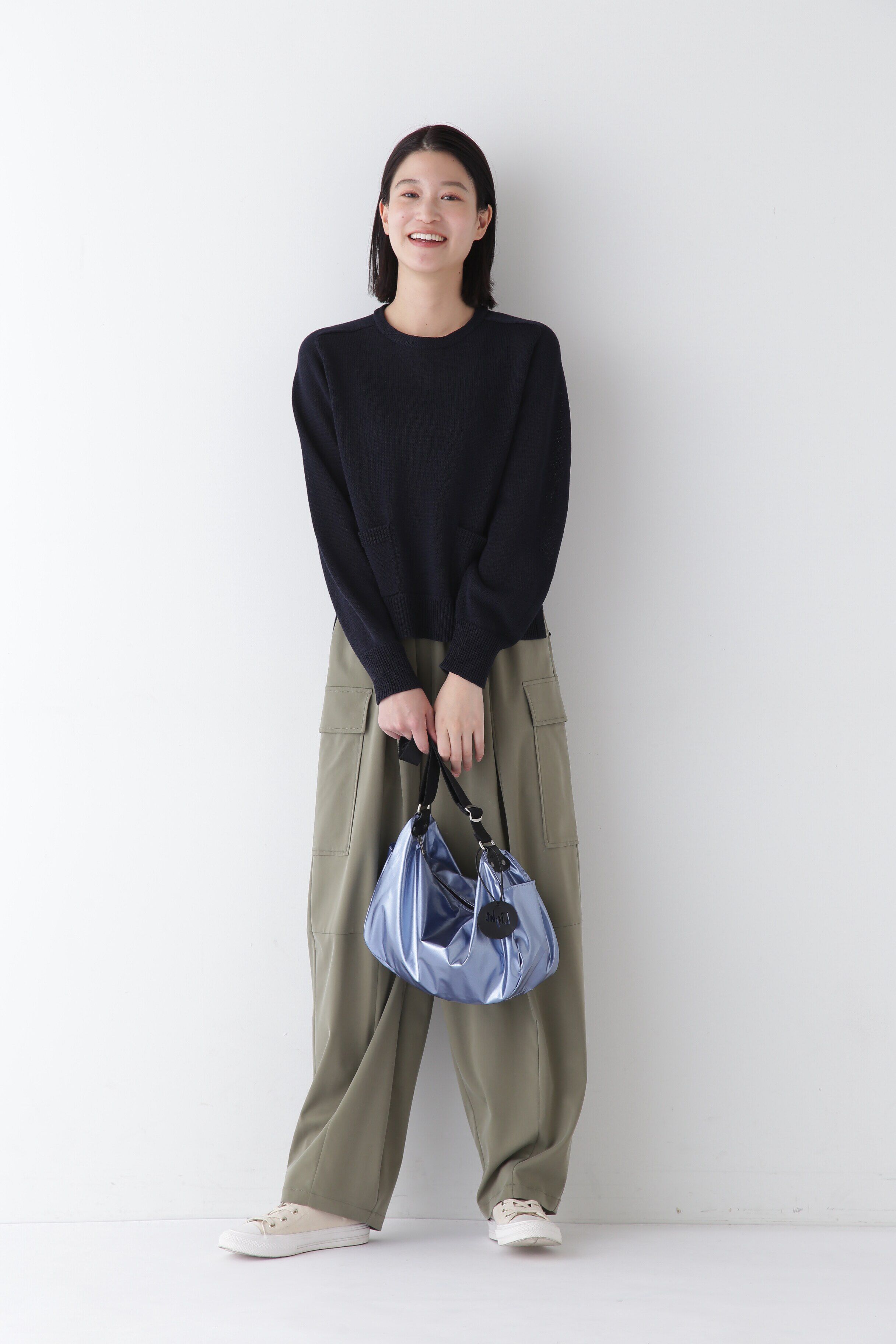  「◆【ウォッシャブル】ミドルゲージギマポケット付プルオーバー」|ニット・セーター|