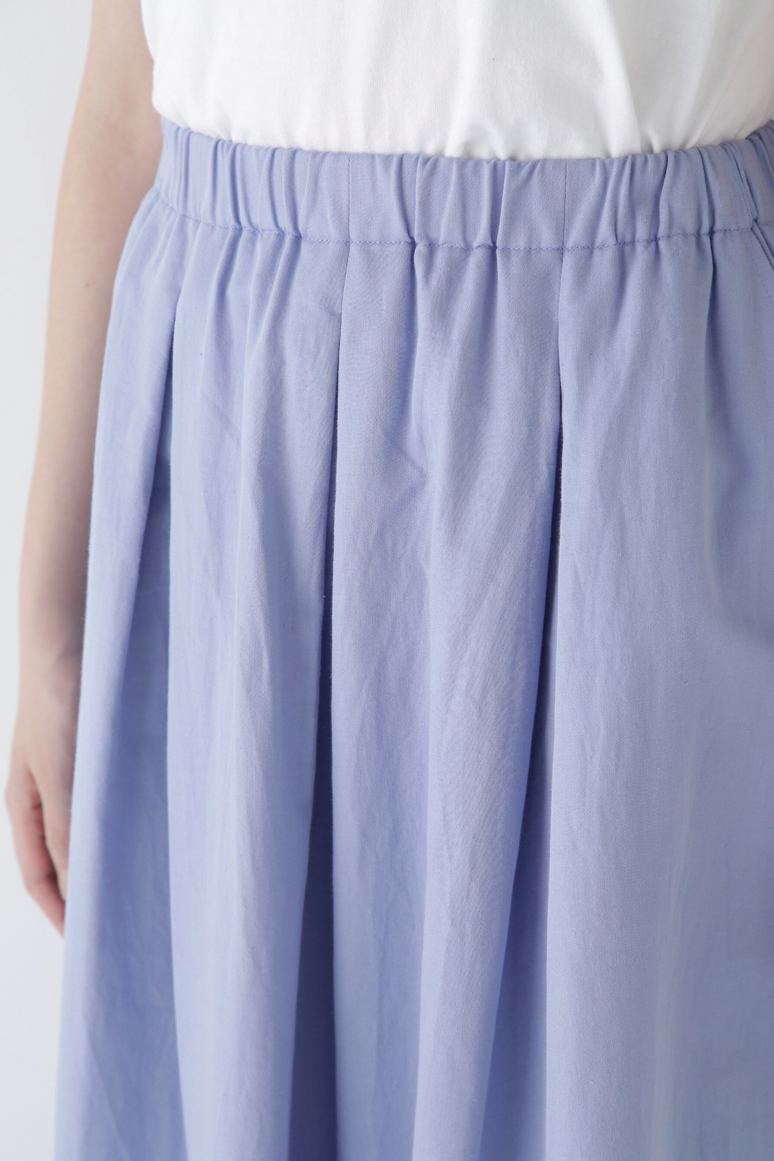  「◆コットンヘンプサテンボリュームボックスタックスカート」|スカート|