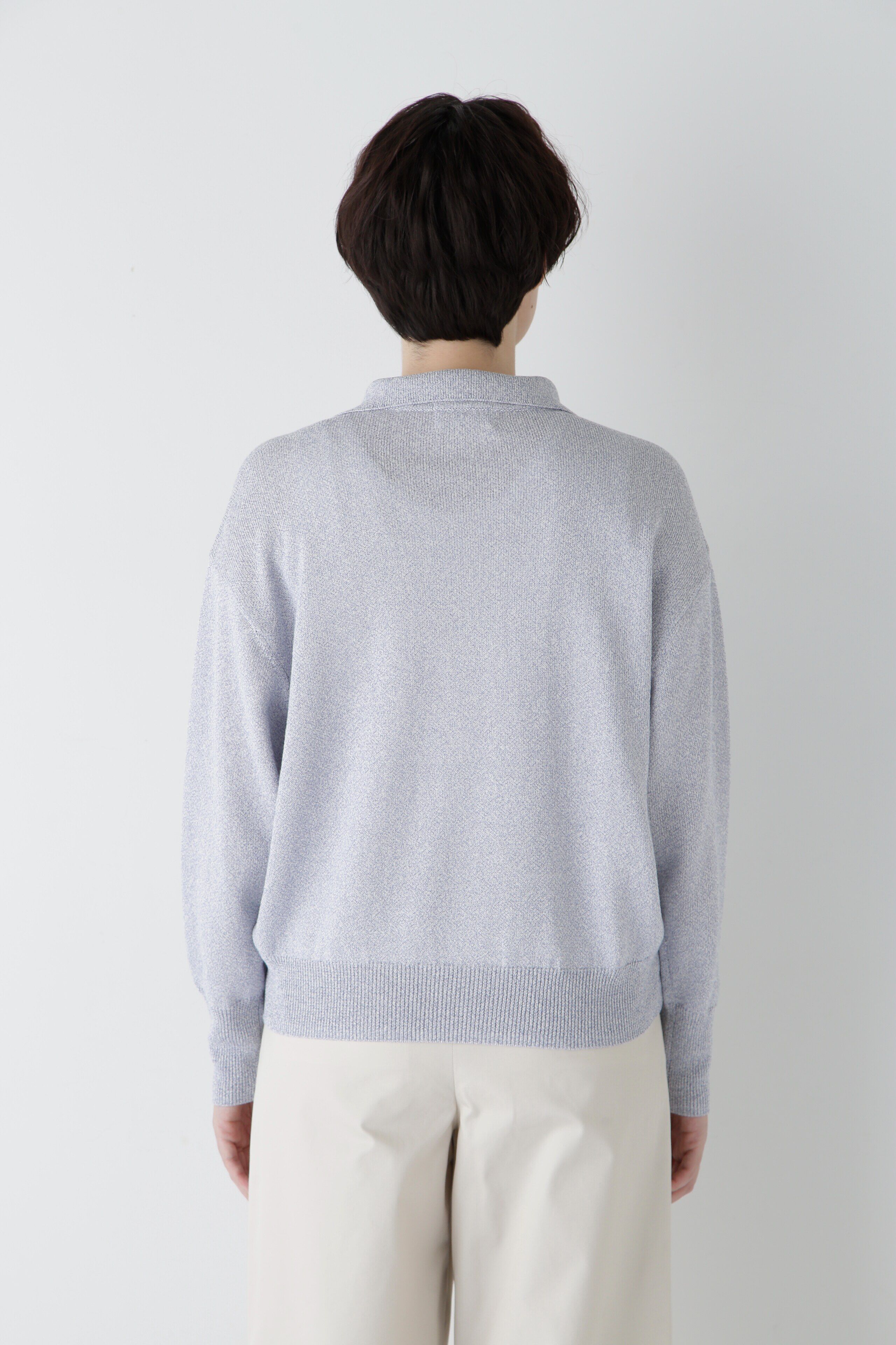  「◆【ウォッシャブル】ペーパーヤーンセーラーカラートップス」|ニット・セーター|