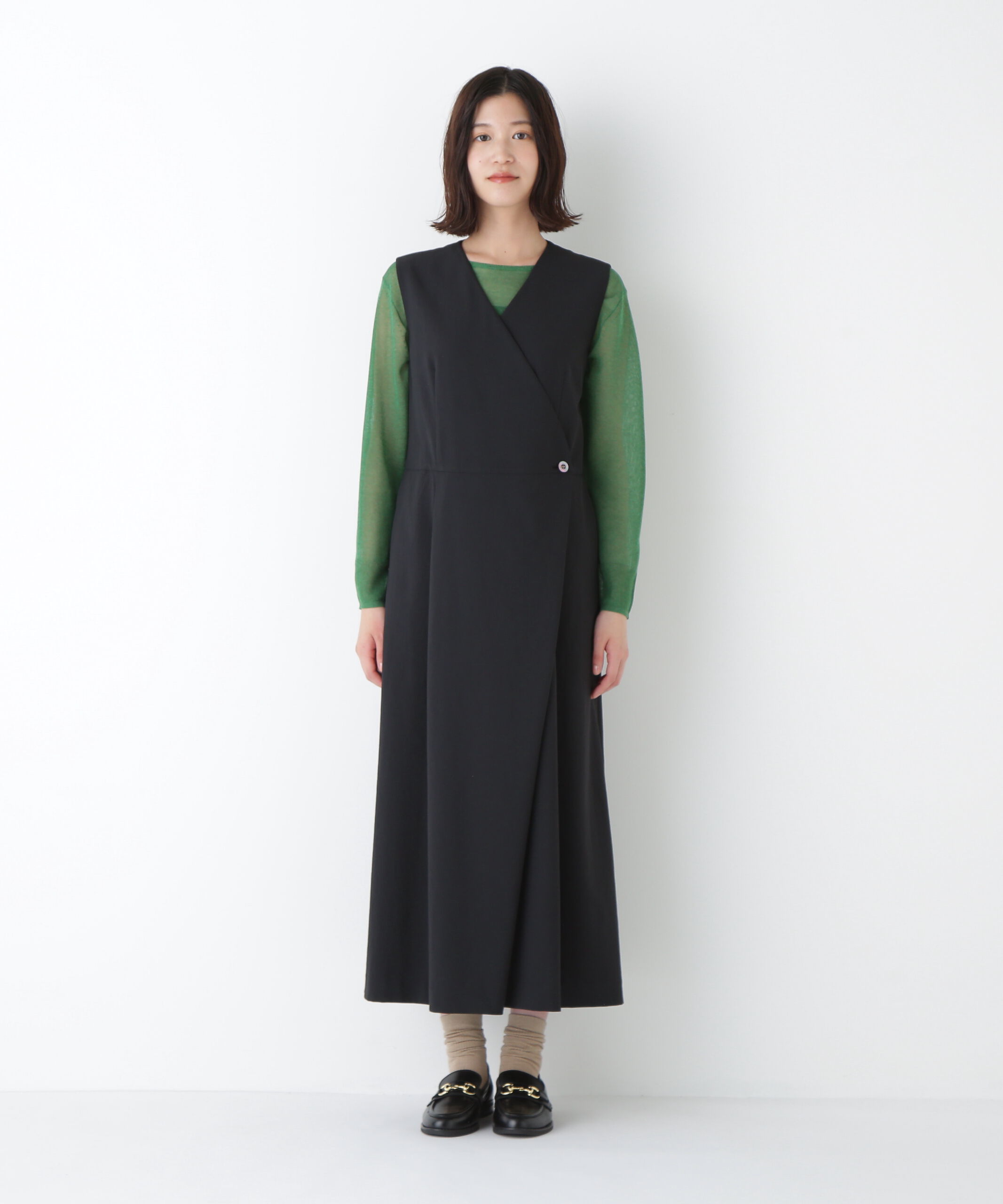  「◆Ｔ／ＴＡツイルラップ風ノースリーブワンピース」|ワンピース|