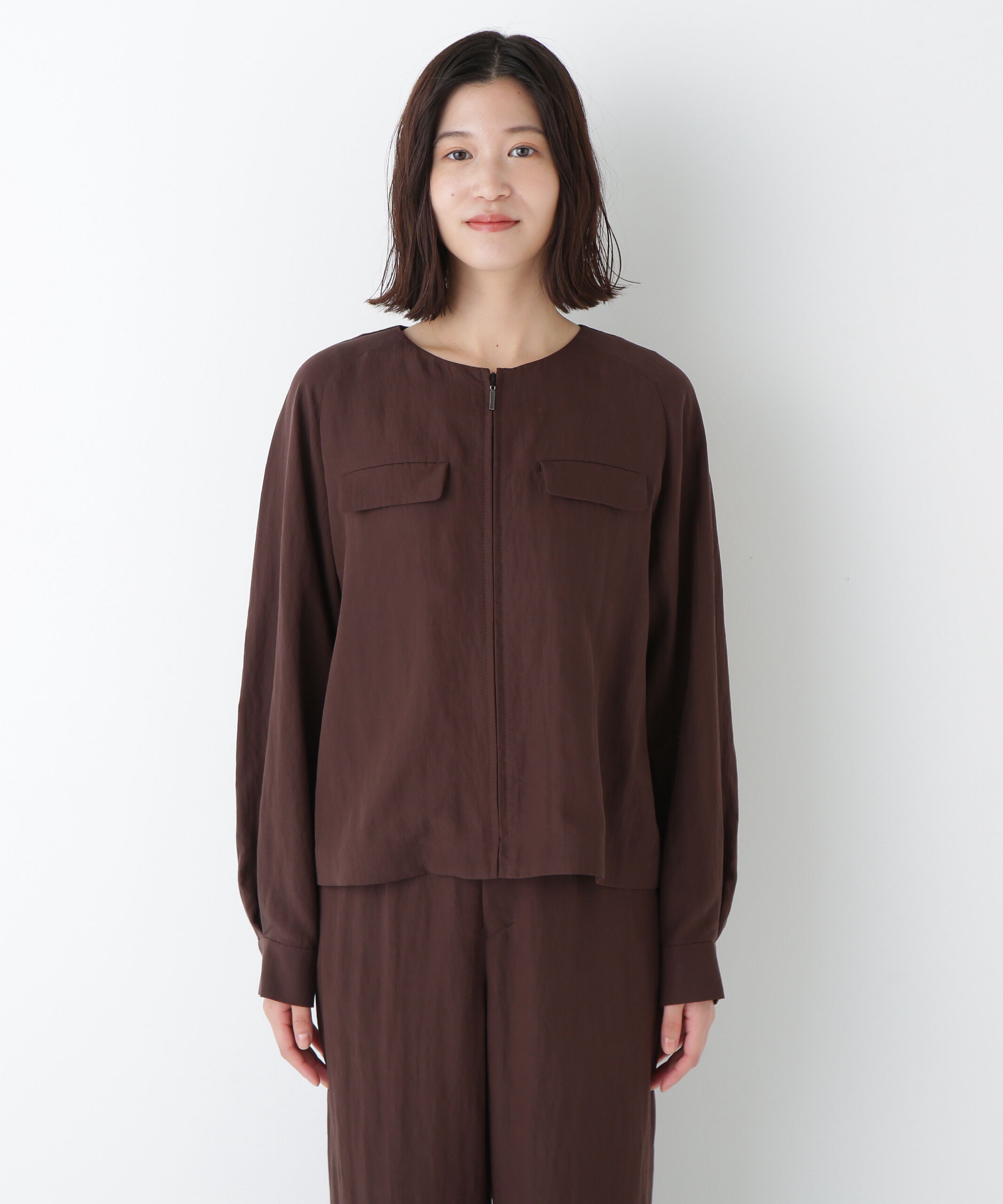  「◆クルーネックショートブルゾン」|ブルゾン・スタジャン|