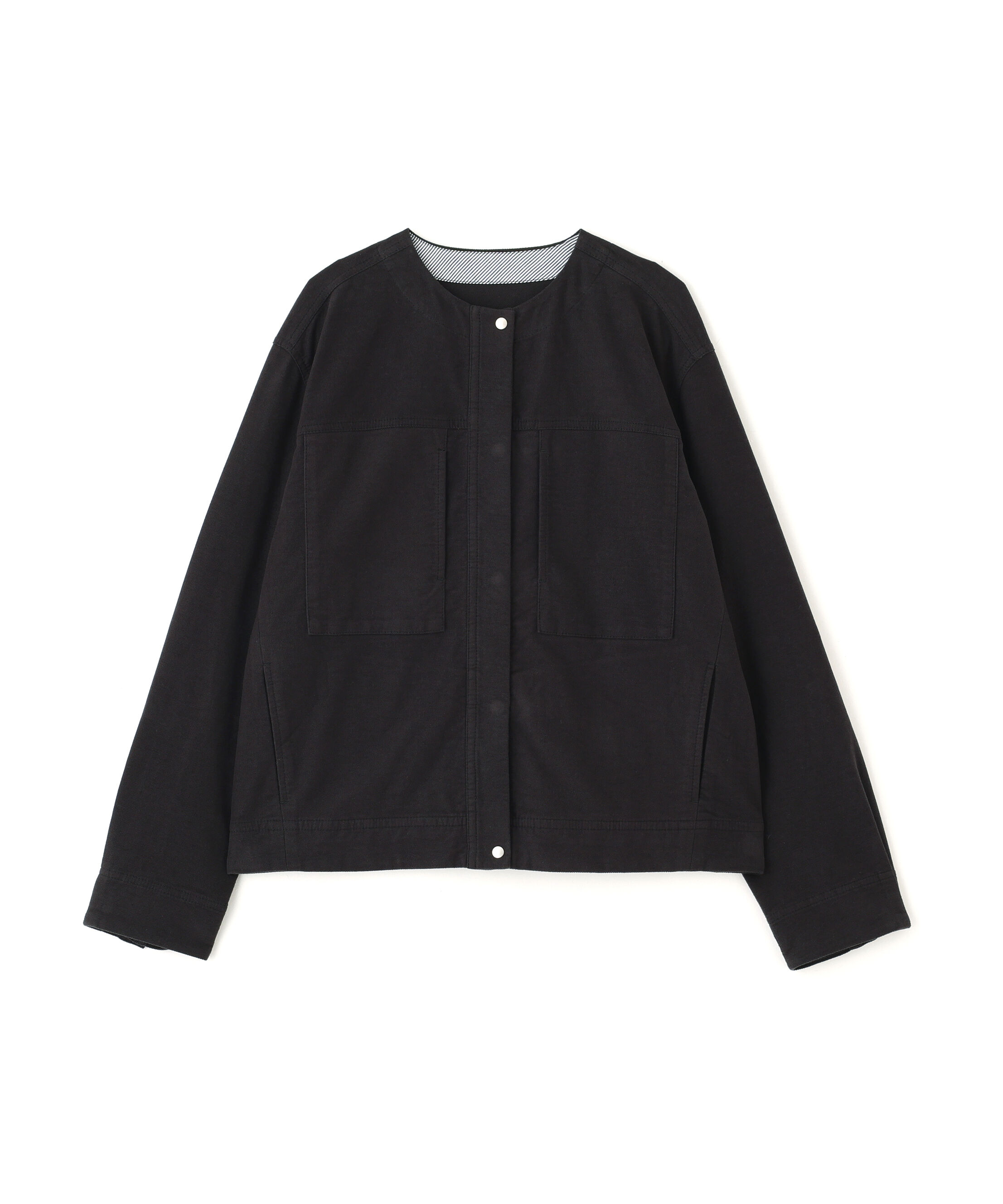  「◆ストレッチエアリードットコードノーカラーブルゾン」|ブルゾン・スタジャン|
