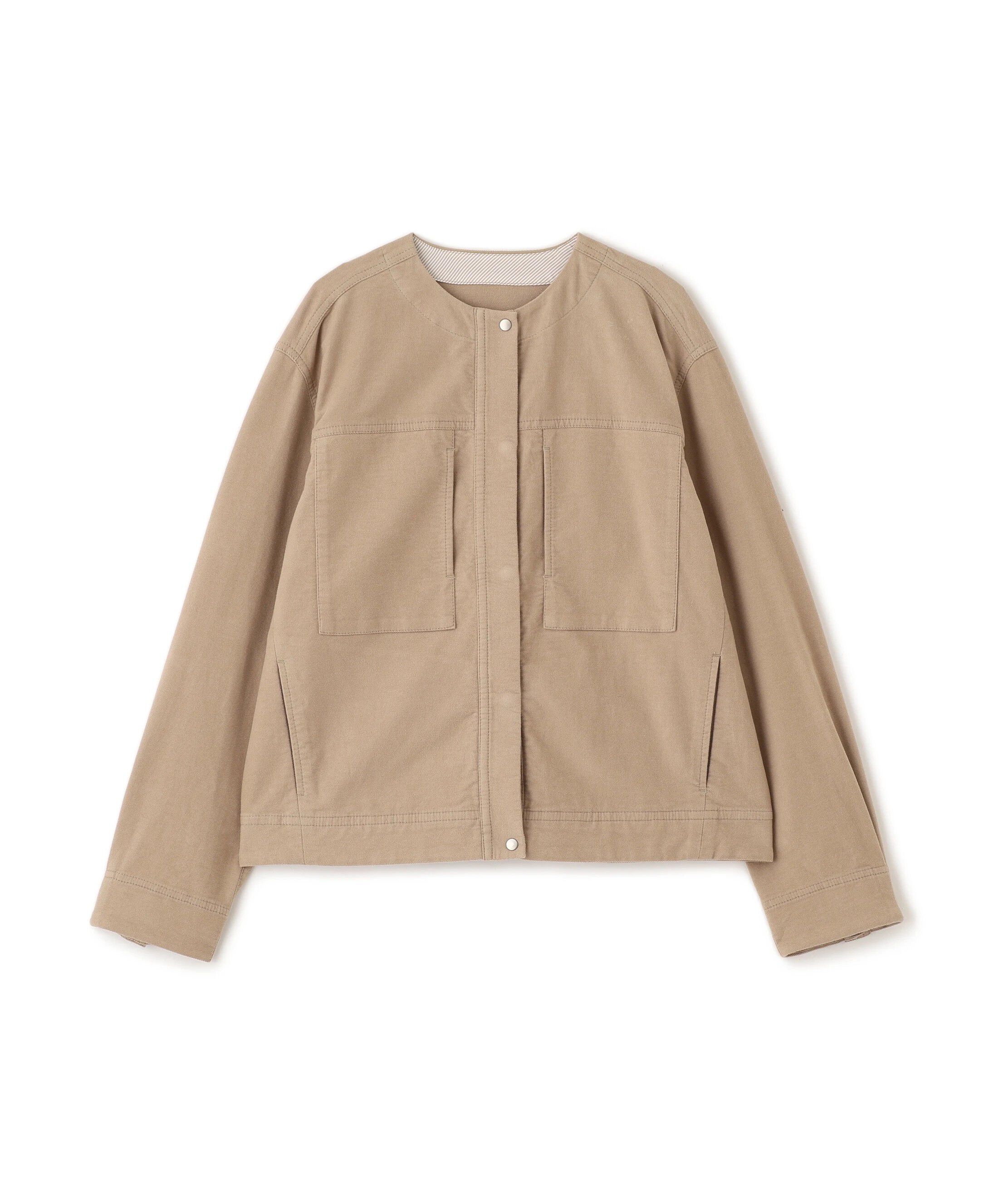  「◆ストレッチエアリードットコードノーカラーブルゾン」|ブルゾン・スタジャン|