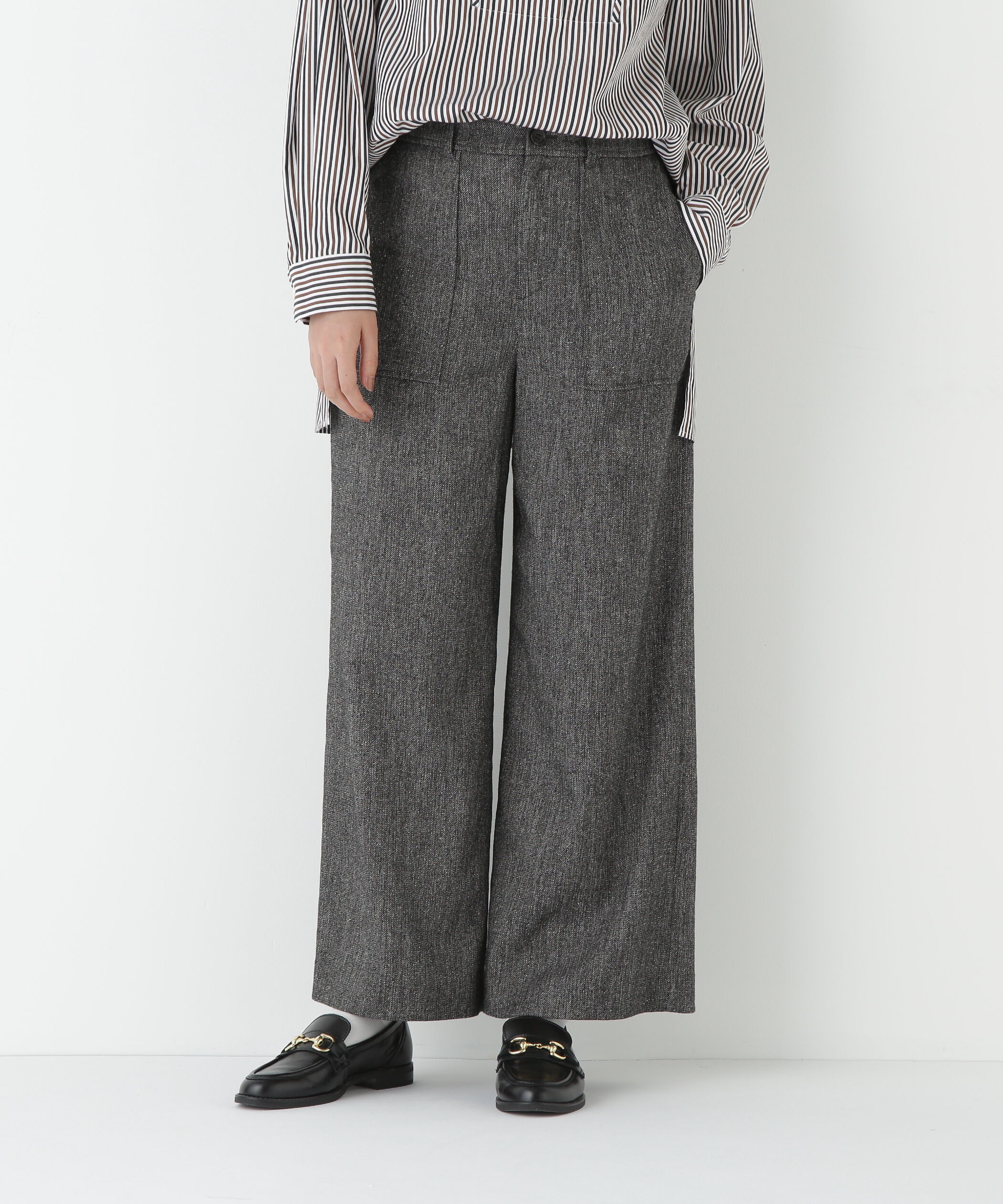  「◆シルクネップツイルツィードベイカーセミワイドパンツ」|その他|