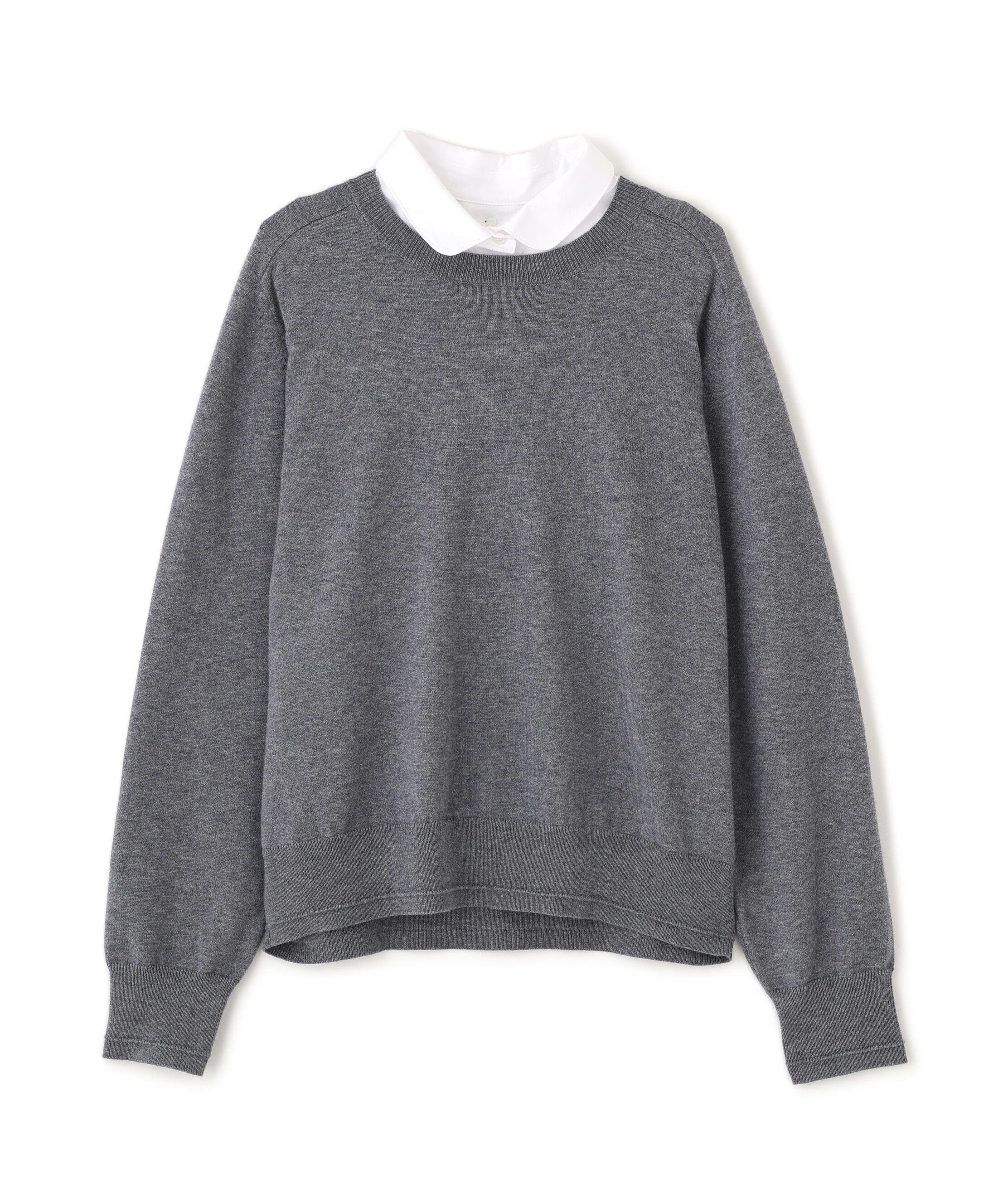  「◆ウールコットンシャツカラーニット」|ニット・セーター|