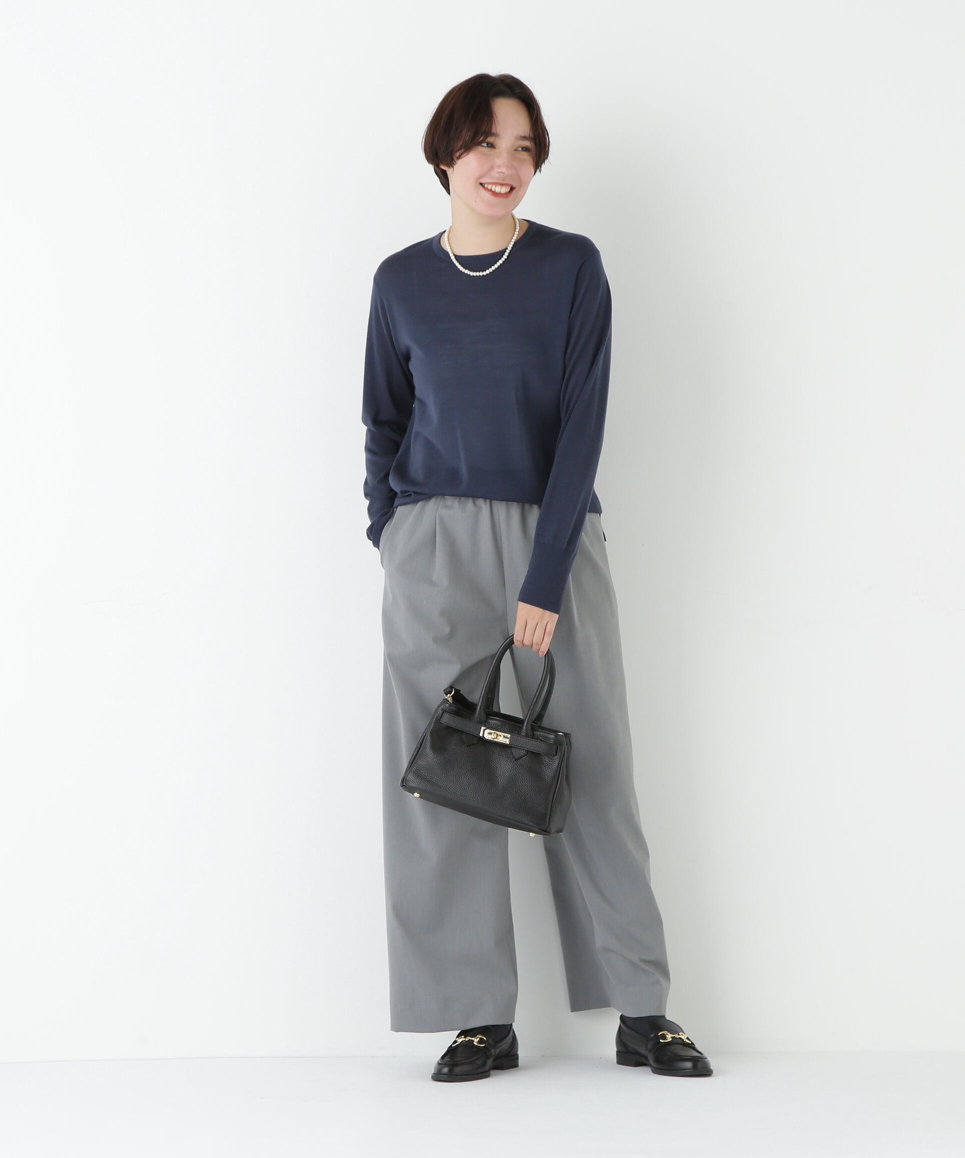  「◆クリアウールクルーネックニット」|ニット・セーター|