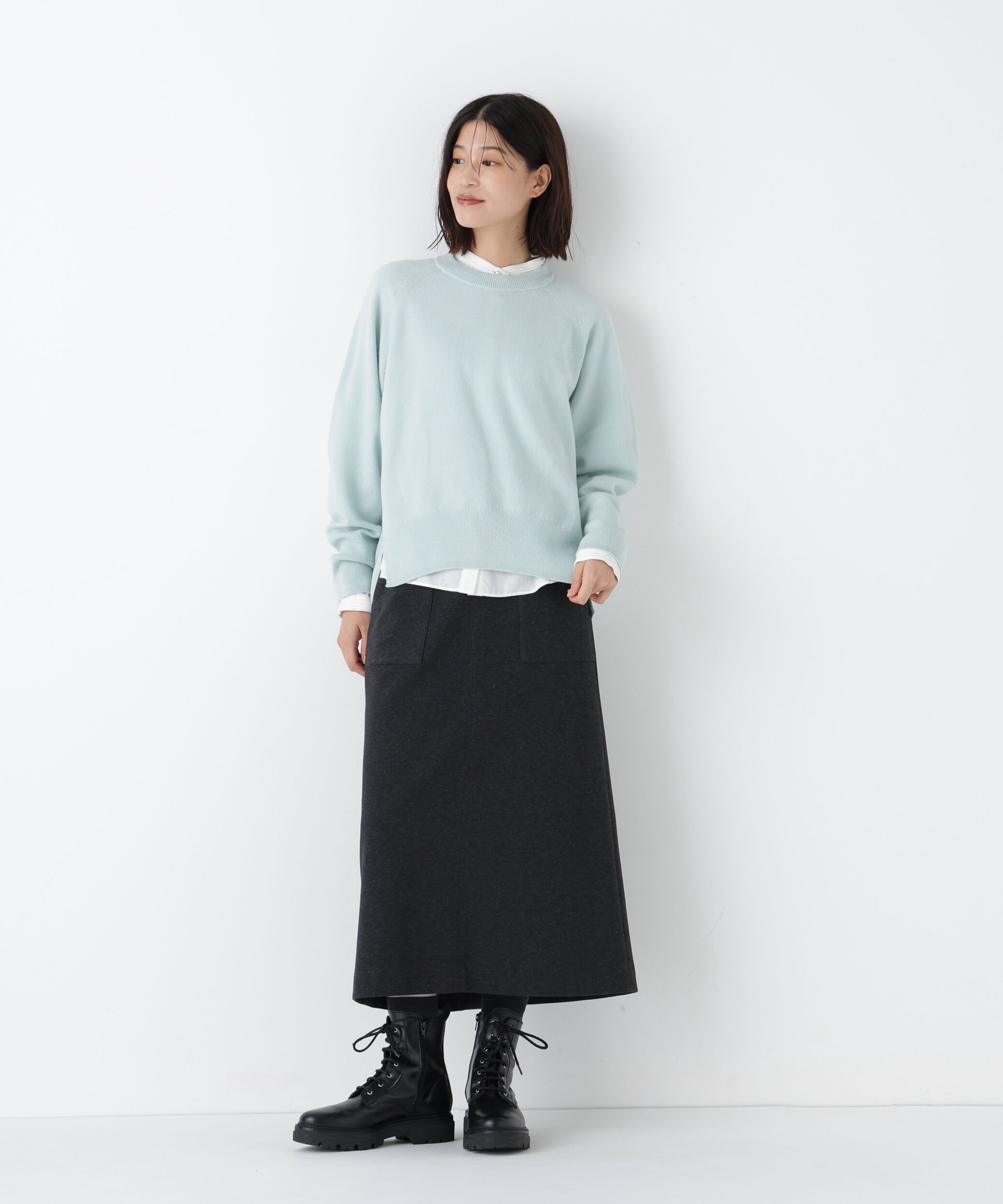  「◆ニードルパンチプルオーバースカート」|スカート|