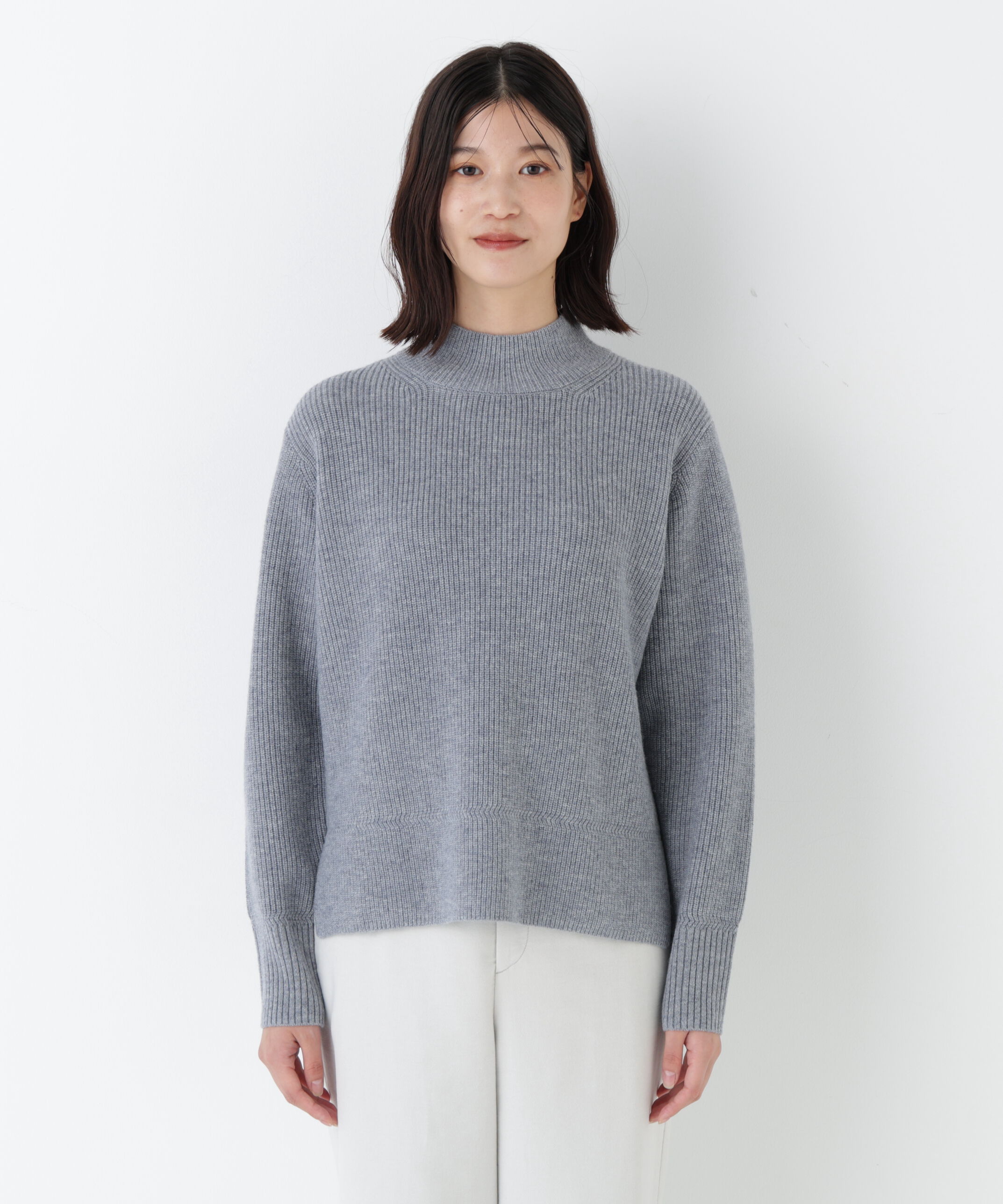  「◆ウールハイネック片畦プルオーバー」|ニット・セーター|