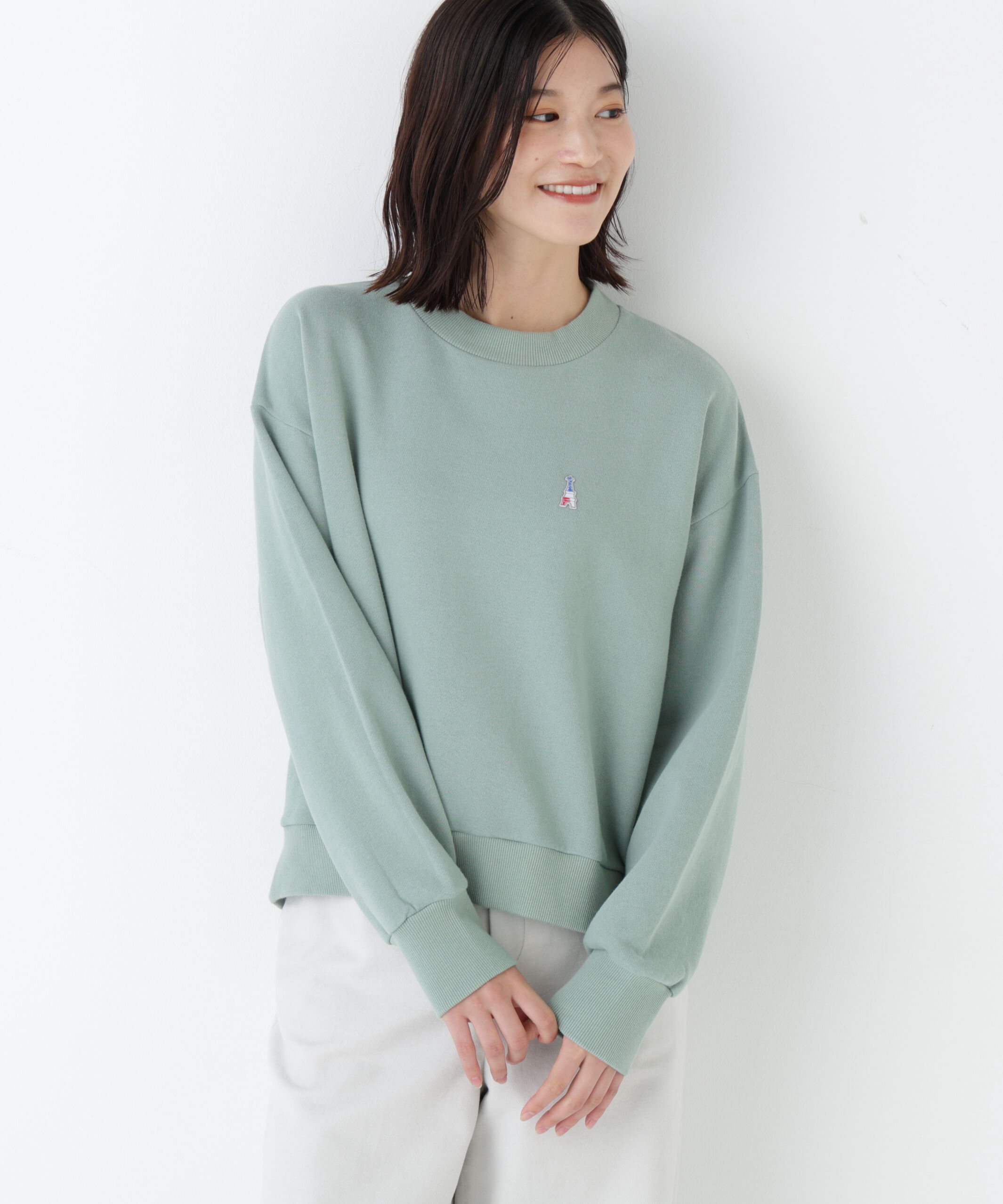  「◆モチーフワッペン裏起毛スウェット」|Tシャツ・カットソー|ミント