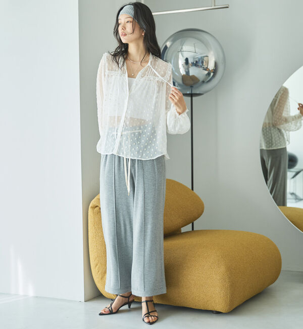 Doux archives「フラワー刺繍シアーブラウス」|シャツ・ブラウス|