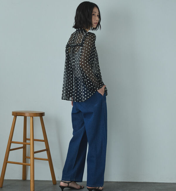 Doux archives「フラワー刺繍シアーブラウス」|シャツ・ブラウス|