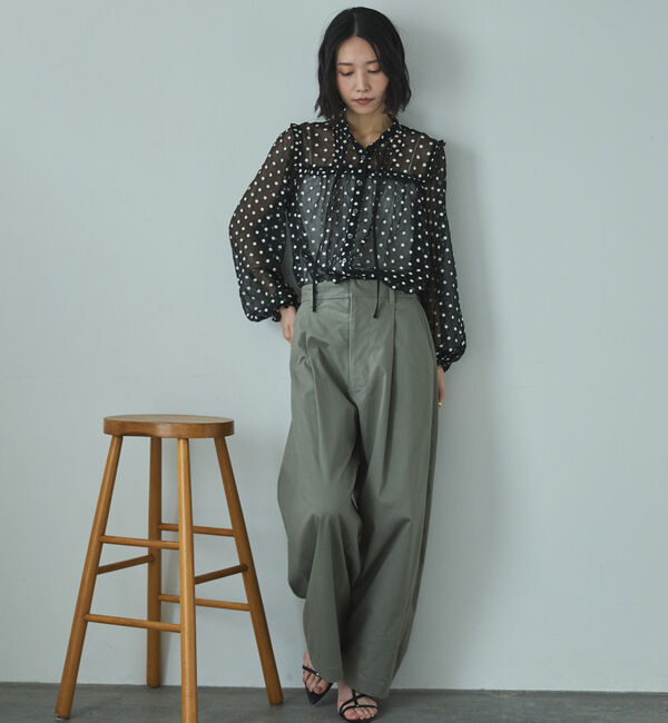 Doux archives「フラワー刺繍シアーブラウス」|シャツ・ブラウス|