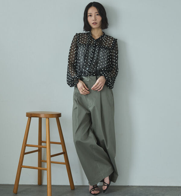 Doux archives「フラワー刺繍シアーブラウス」|シャツ・ブラウス|