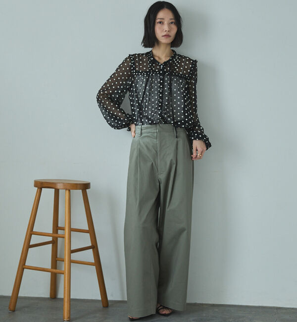 Doux archives「フラワー刺繍シアーブラウス」|シャツ・ブラウス|