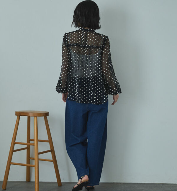 Doux archives「フラワー刺繍シアーブラウス」|シャツ・ブラウス|