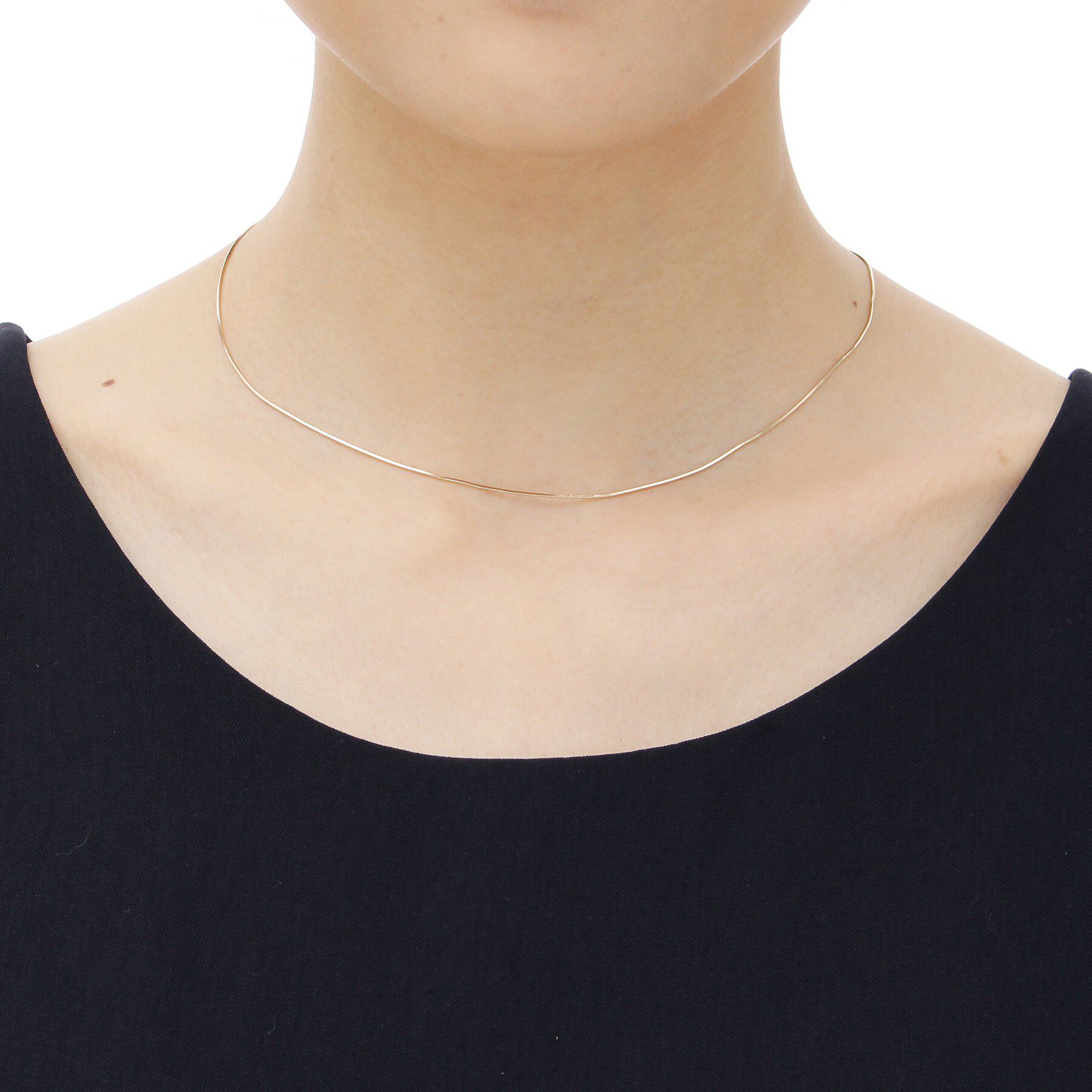 COCOSHNIK「K10コンパクトチェーン チョーカー」|ネックレス|