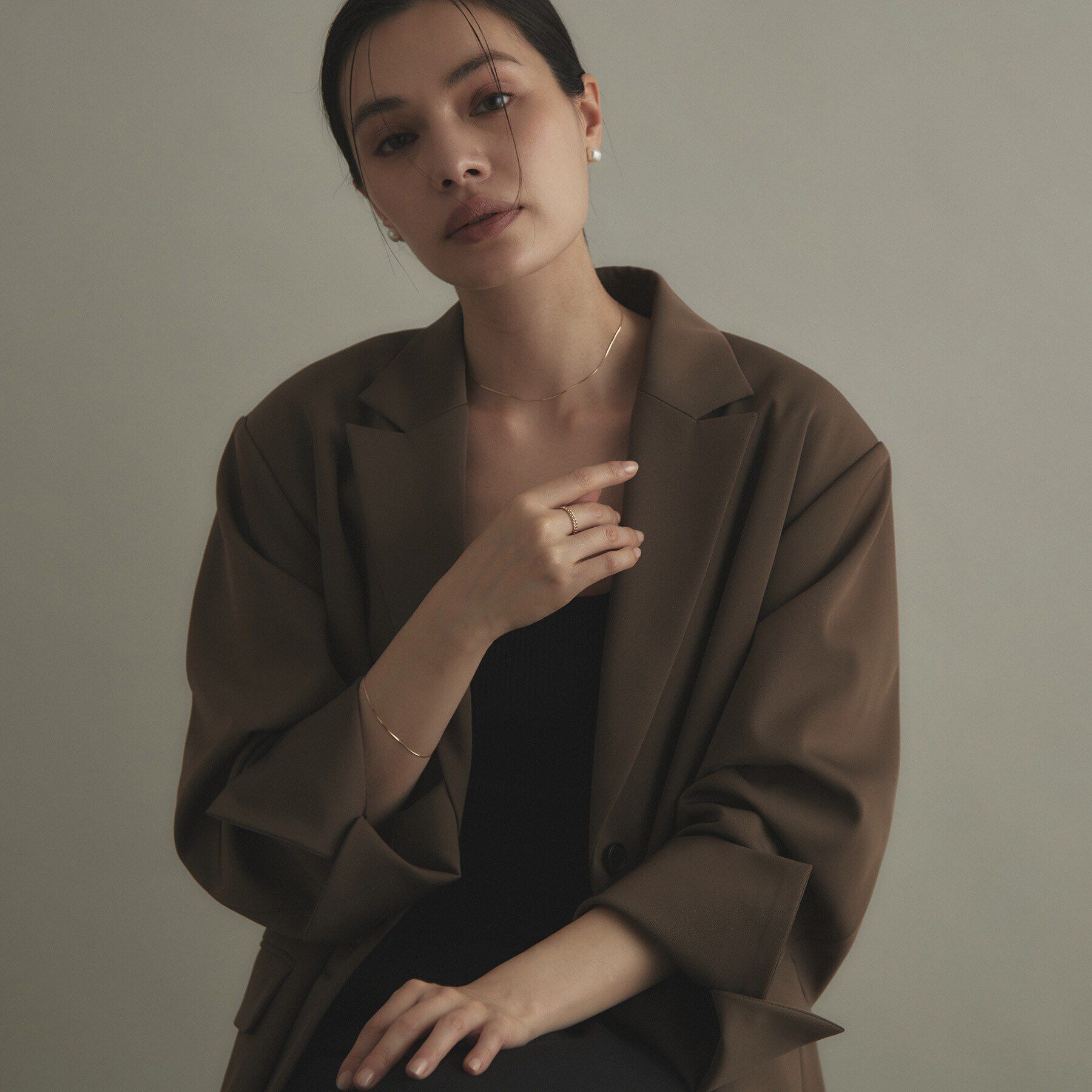 COCOSHNIK「K10コンパクトチェーン チョーカー」|ネックレス|