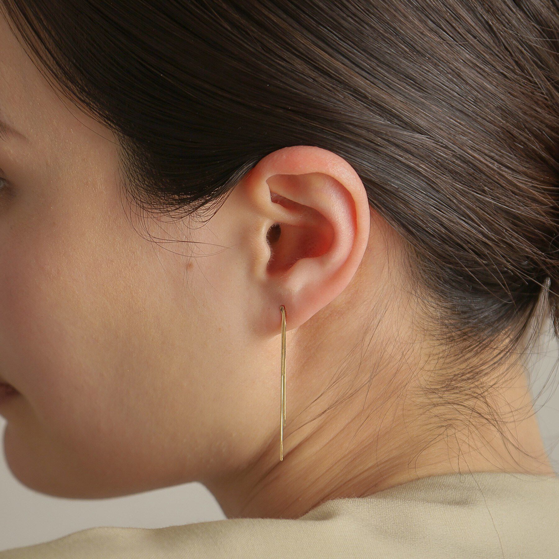 COCOSHNIK「K18コンパクトフリンジ スタッドピアス」|ピアス|