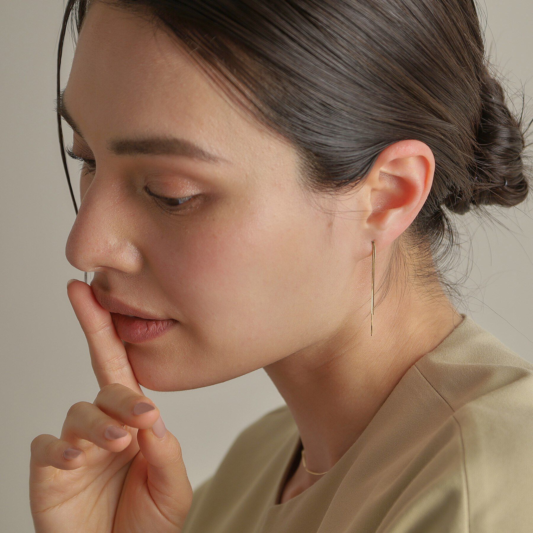 COCOSHNIK「K18コンパクトフリンジ スタッドピアス」|ピアス|