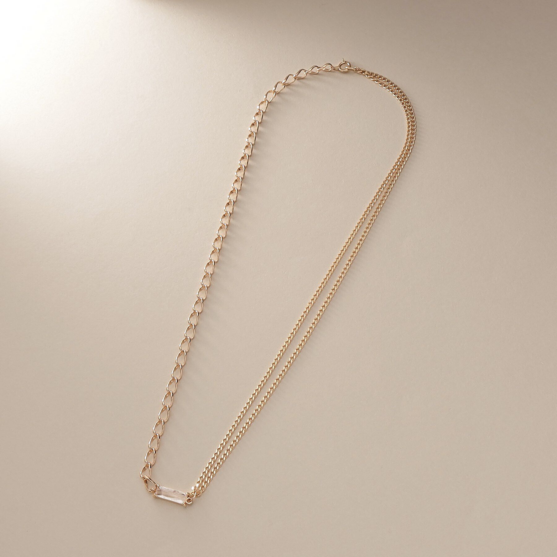 COCOSHNIK「K10クォーツ キヘイセパレート ネックレス」|ネックレス|