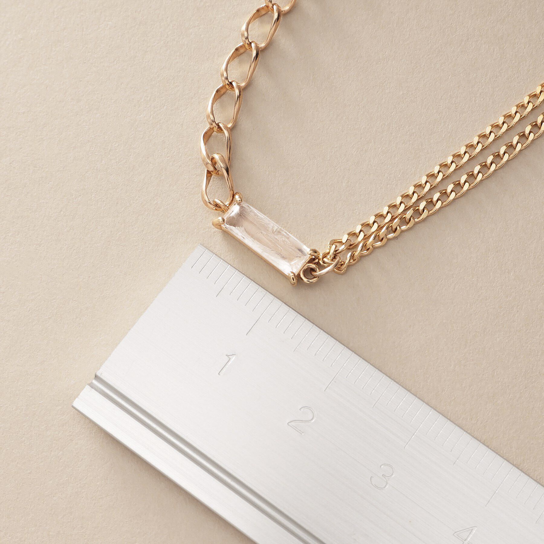 COCOSHNIK「K10クォーツ キヘイセパレート ネックレス」|ネックレス|