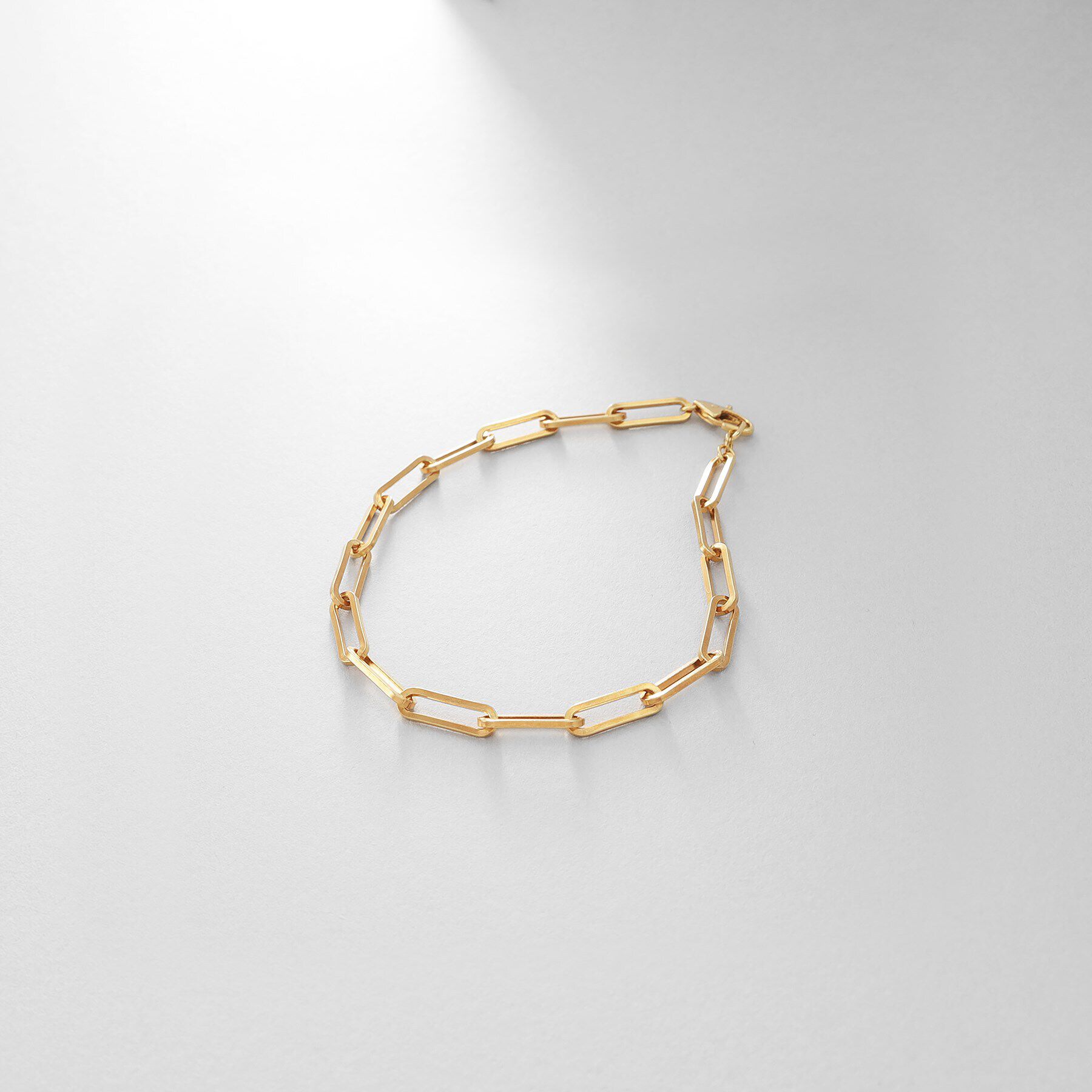 COCOSHNIK ONKITSCH「シルバー デザインチェーン フラットケーブルブレスレット（21cm） GP」|ブレスレット・バングル|ゴールド(600)