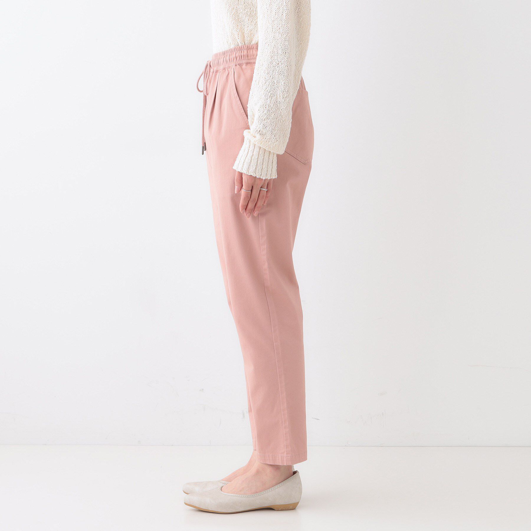 SHOO･LA･RUE「【洗える/美脚シルエット】綿ストレッチイージーテーパードパンツ」|その他|