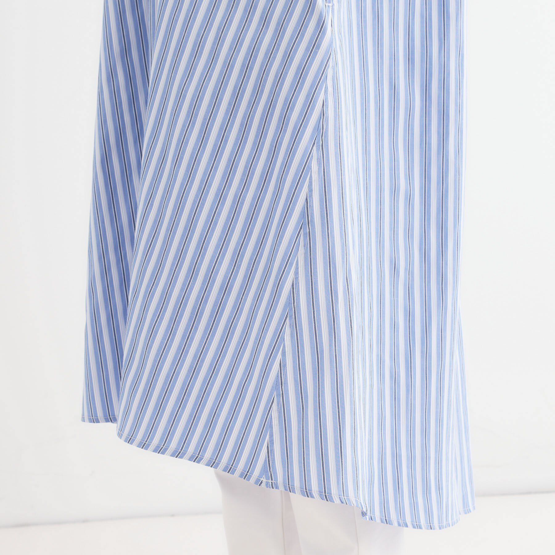 SHOO･LA･RUE「【洗える/S-LL】ストライプAラインワンピース」|ワンピース|