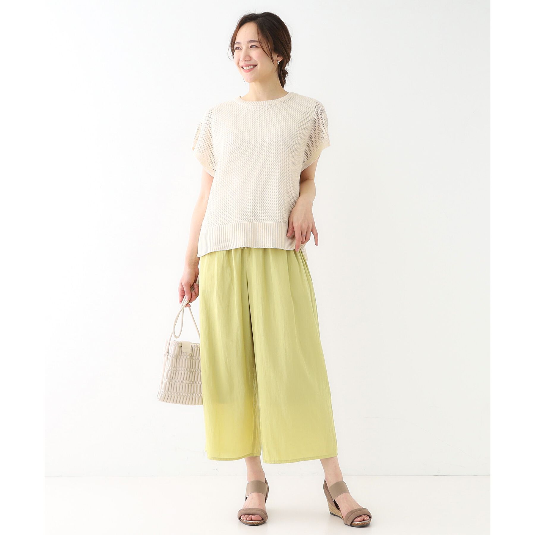 SHOO･LA･RUE「【高レビュー/着丈選べる】さらり柔らか マットサテンワイドパンツ」|その他|