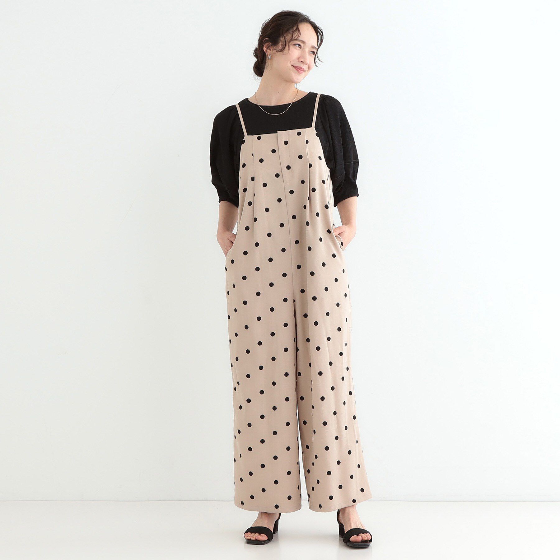 SHOO･LA･RUE「【洗える/S-LL/UV】 配色ステッチがアクセント 大人のデザイントップス」|Tシャツ・カットソー|